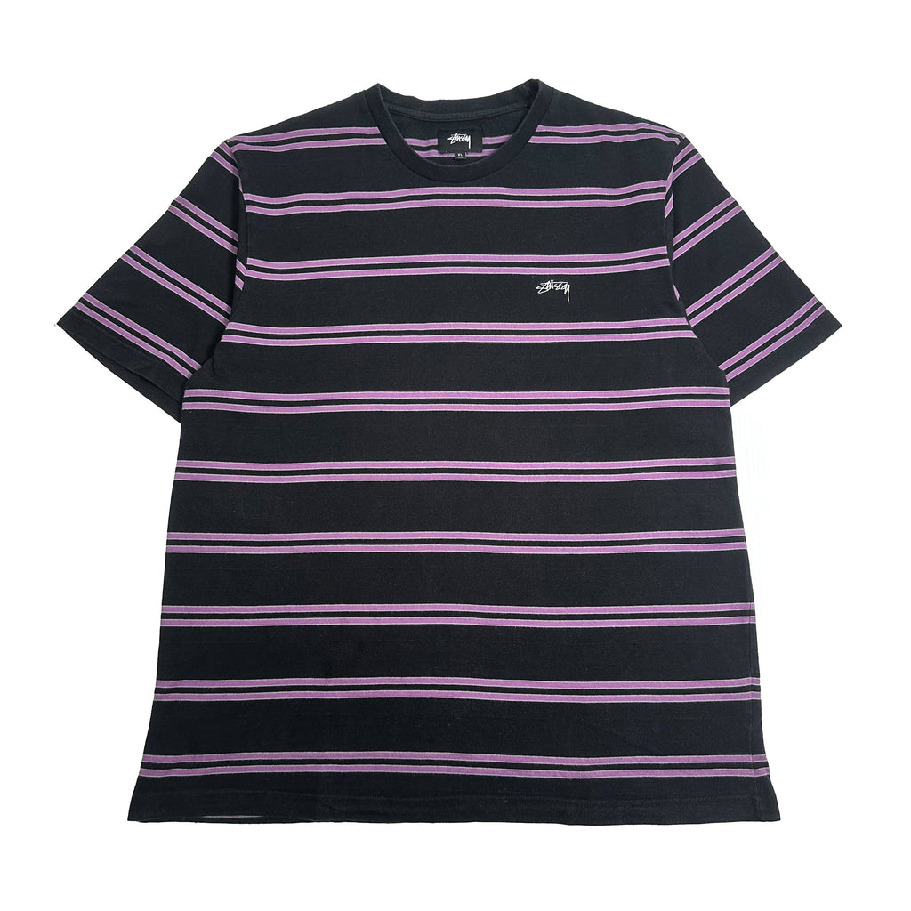 Stüssy Mini Logo Striped Tee XL