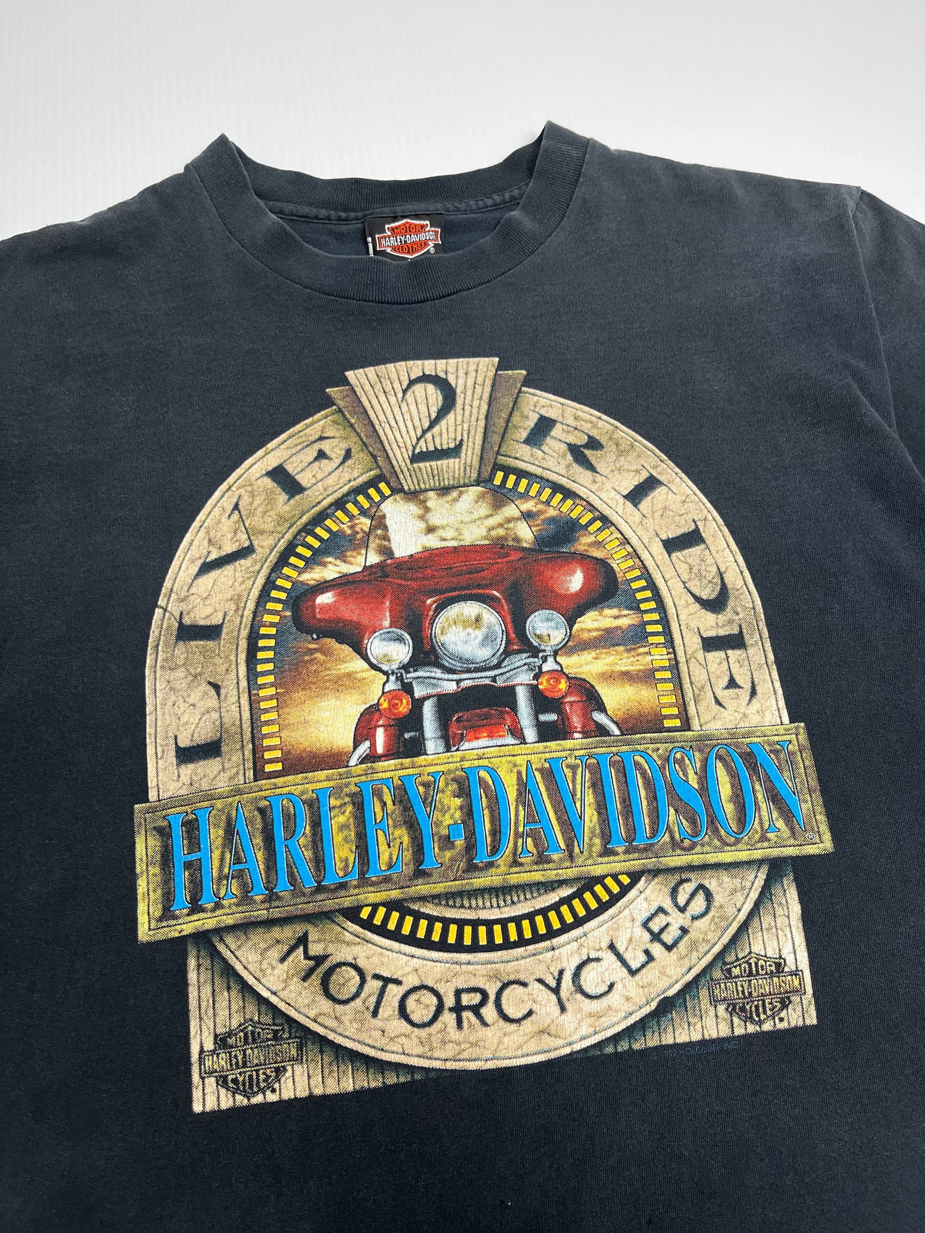 1992 Harley Davidson Live 2 Ride High Plains Tee L
