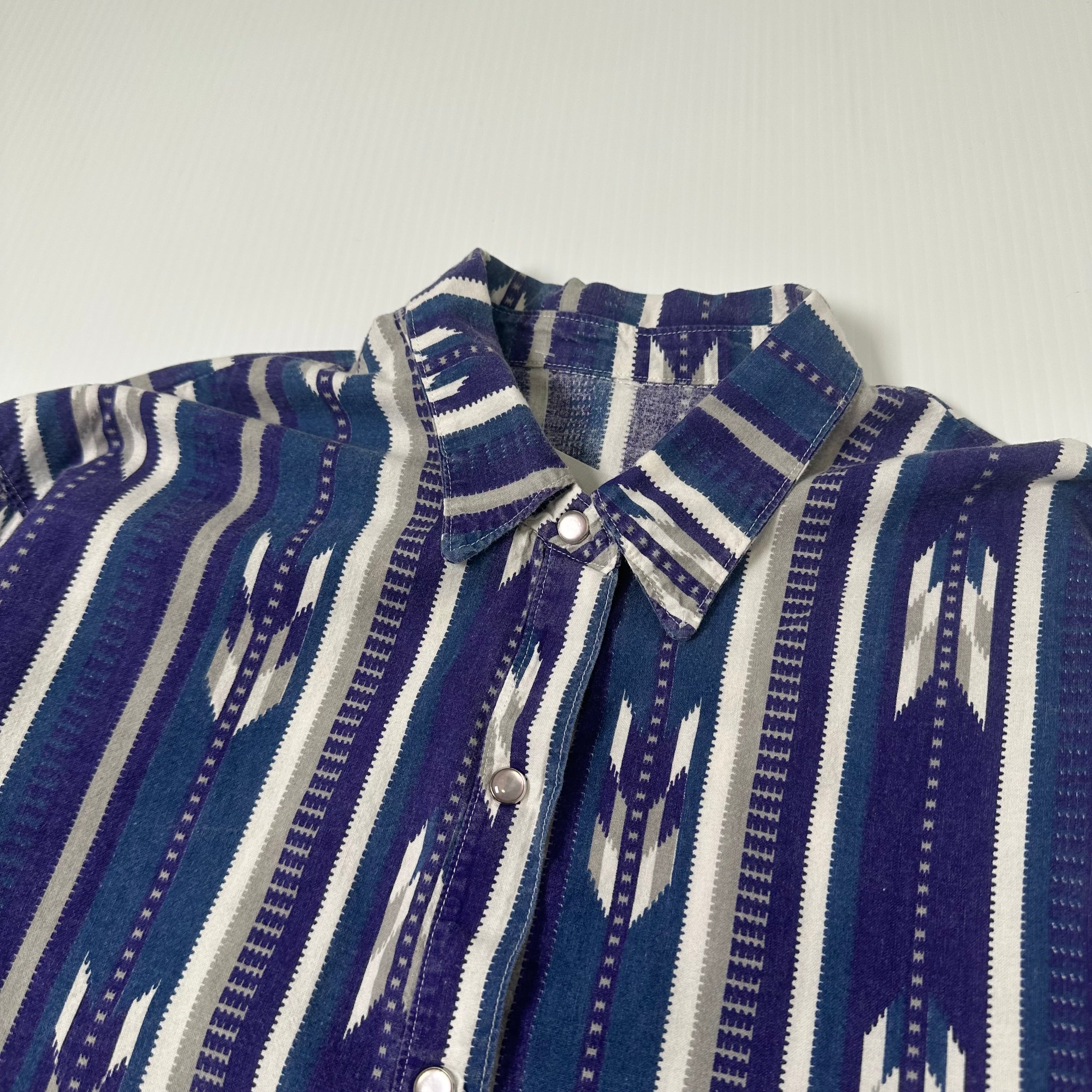 Vintage Western Pattern Button Up Shirt XL