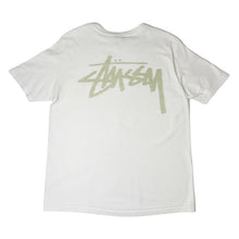 Load image into Gallery viewer, Stussy Logo Chartreuse Text Tee M

