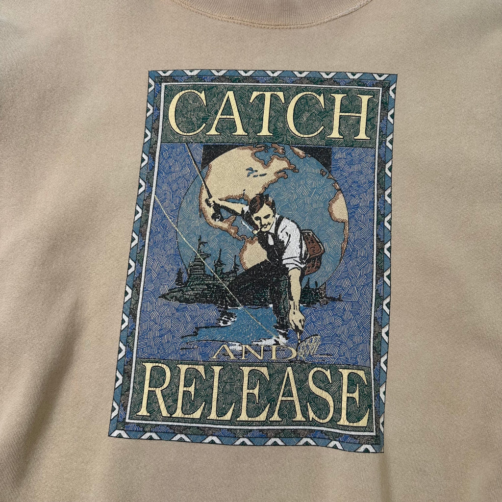 Vintage American Eagle Fishing Catch And Release Crewneck XL