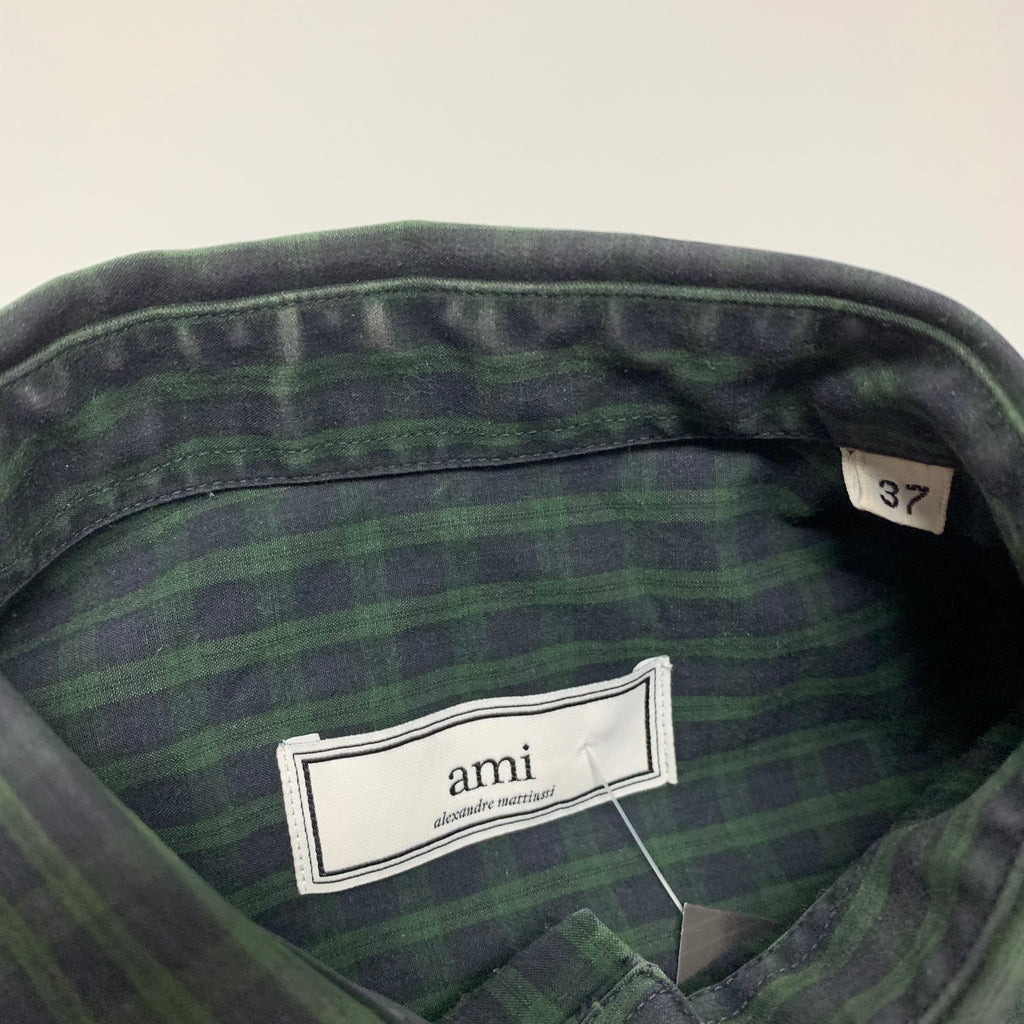 Ami Plaid Button Up M