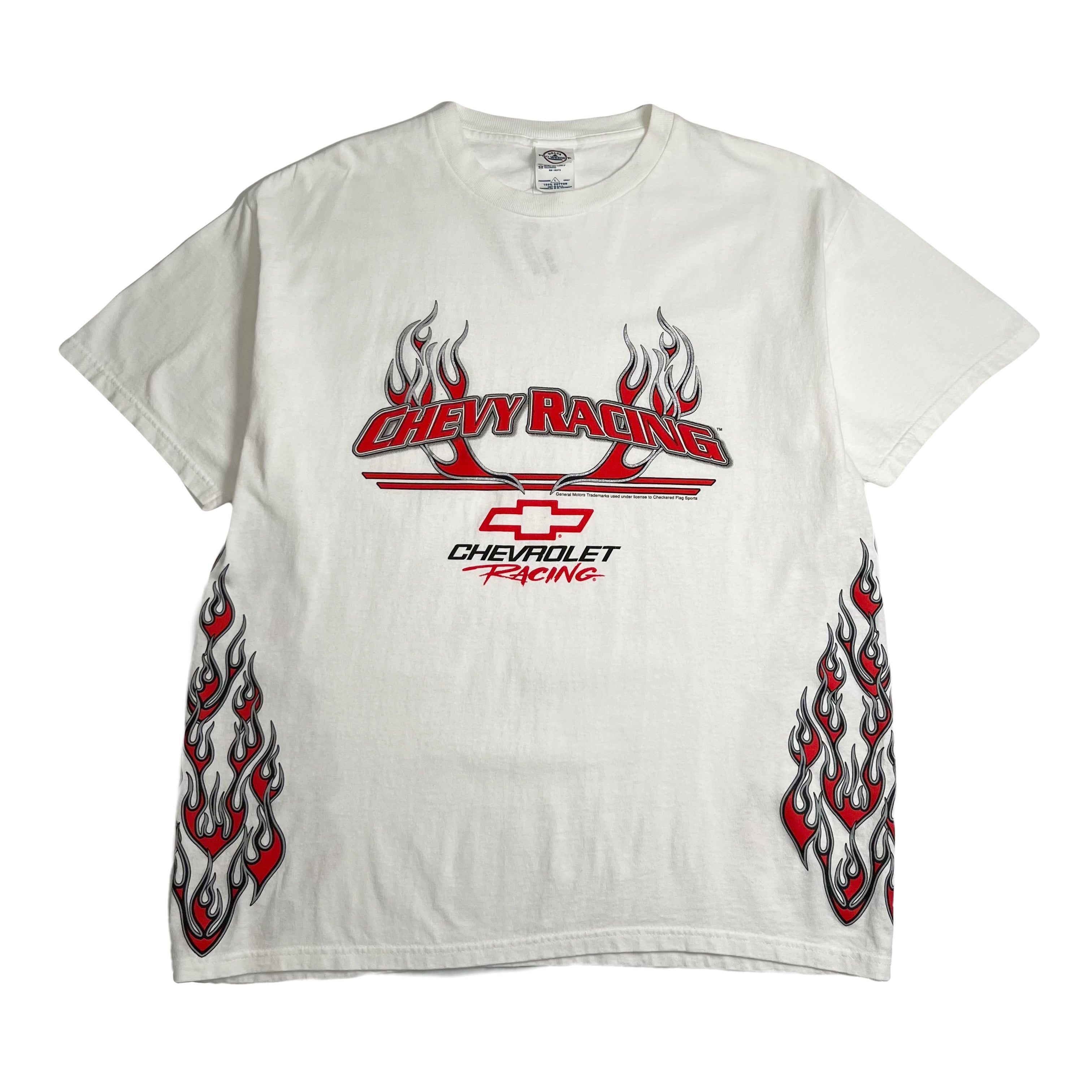 Vintage Chevy Racing Flames Graphic Tee L