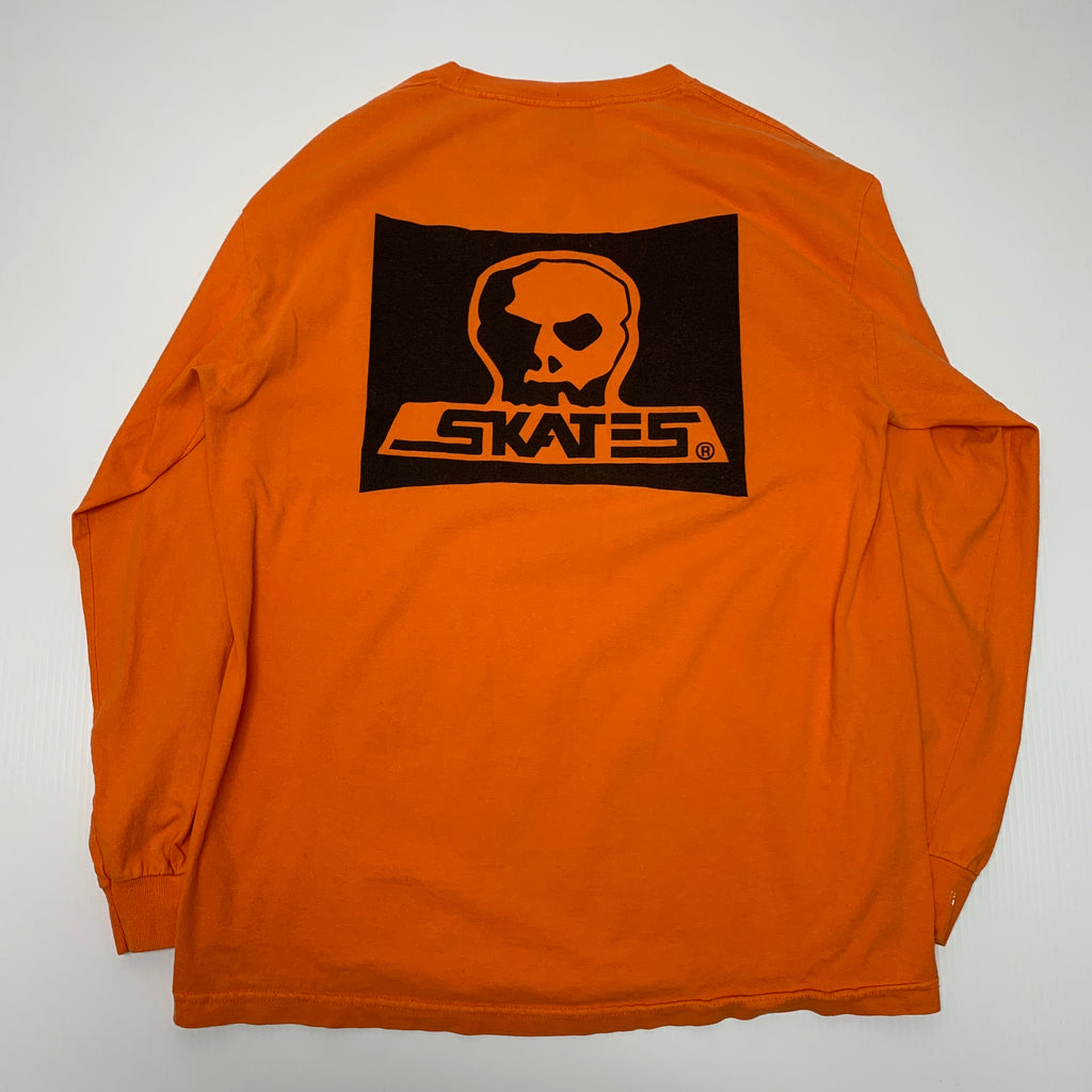 Vintage Skates Skulls Orange LS L
