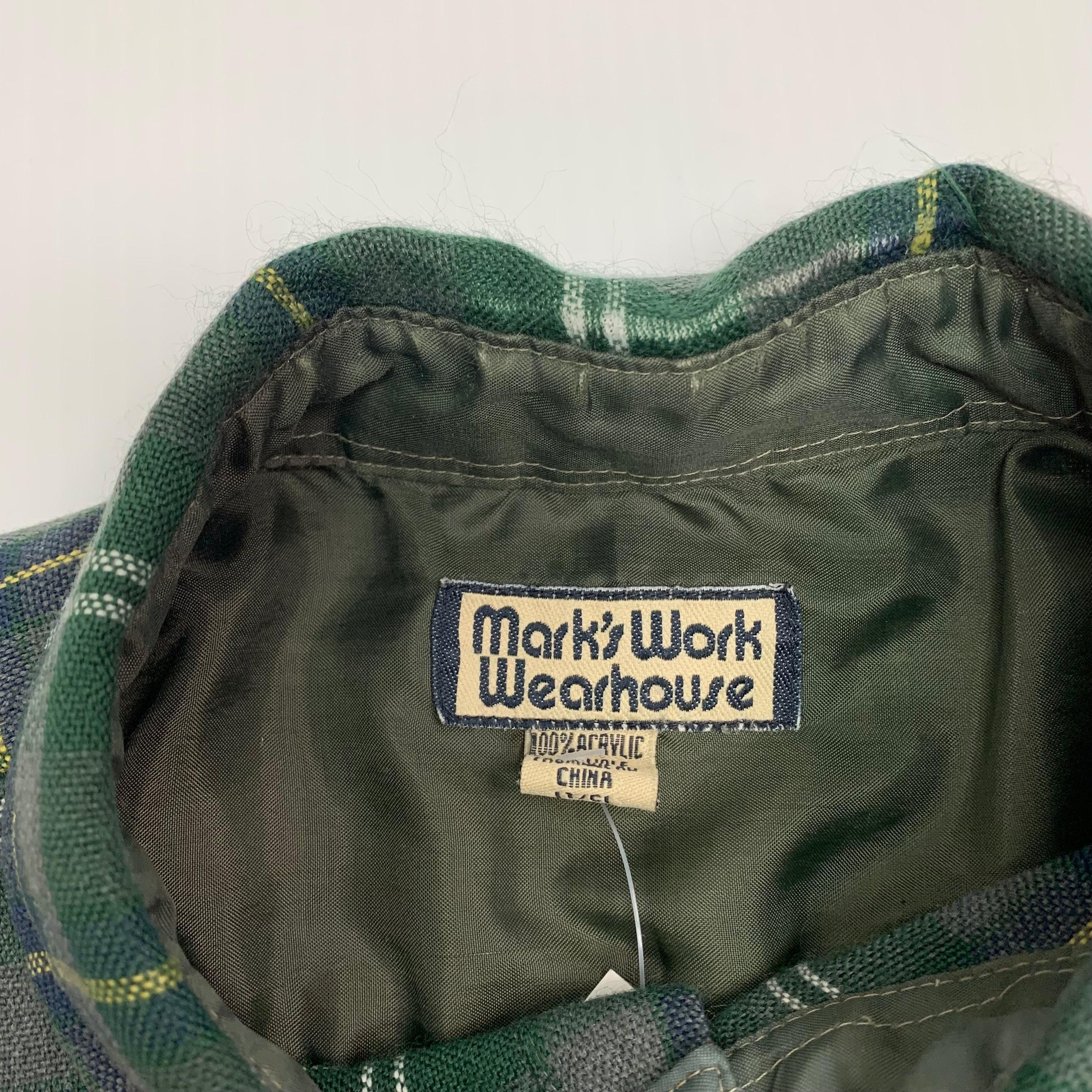 90s Marks Work Warehouse Plaid Button-Up L