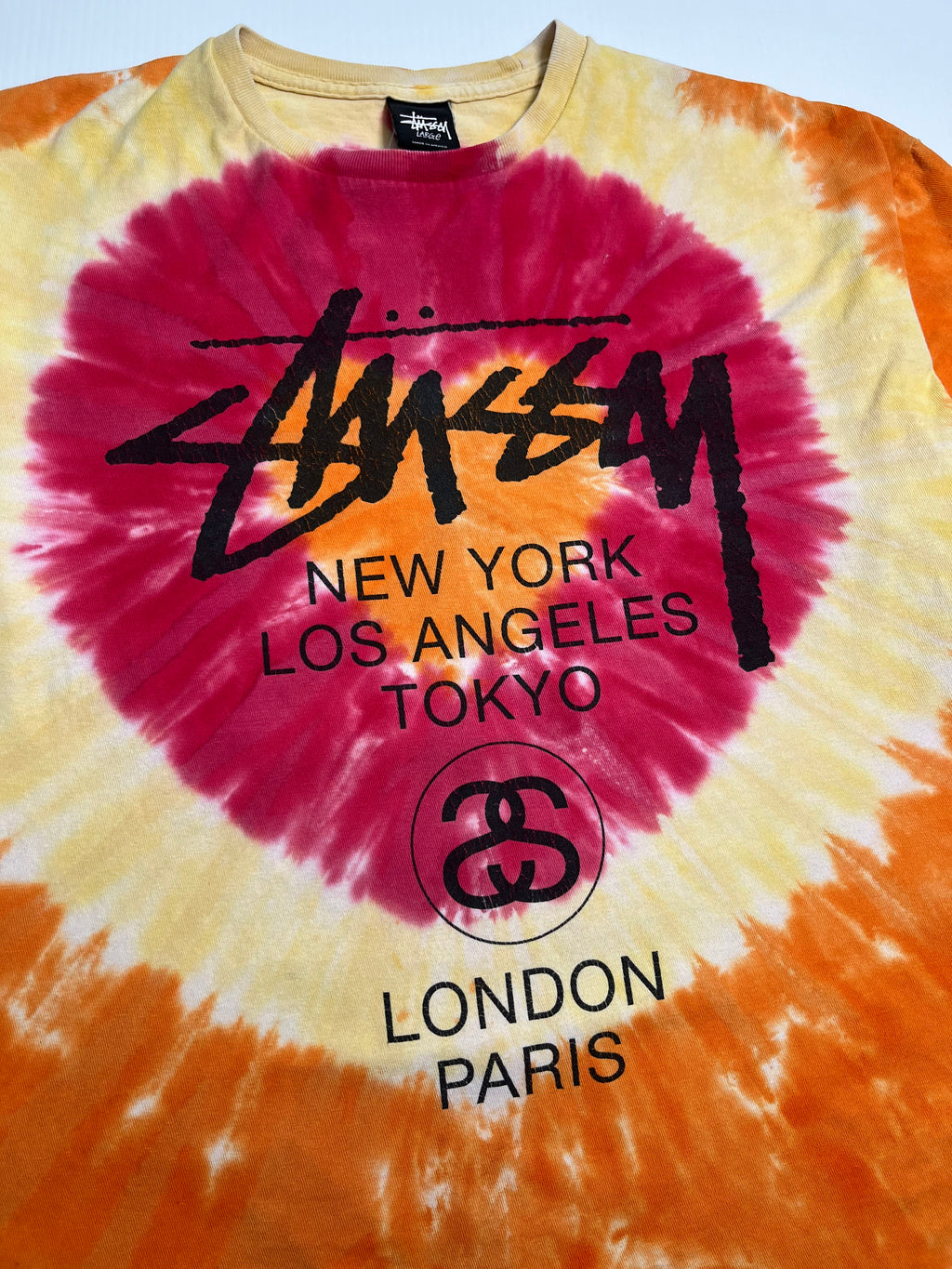 Stussy Cities Tie Dye Tee L