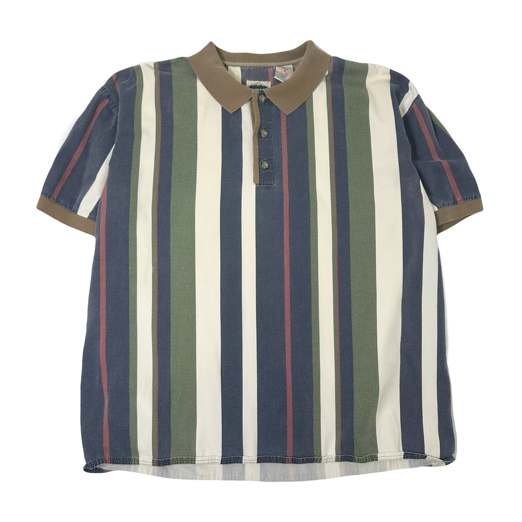 Vintage Northern Elements Striped Polo Shirt XL