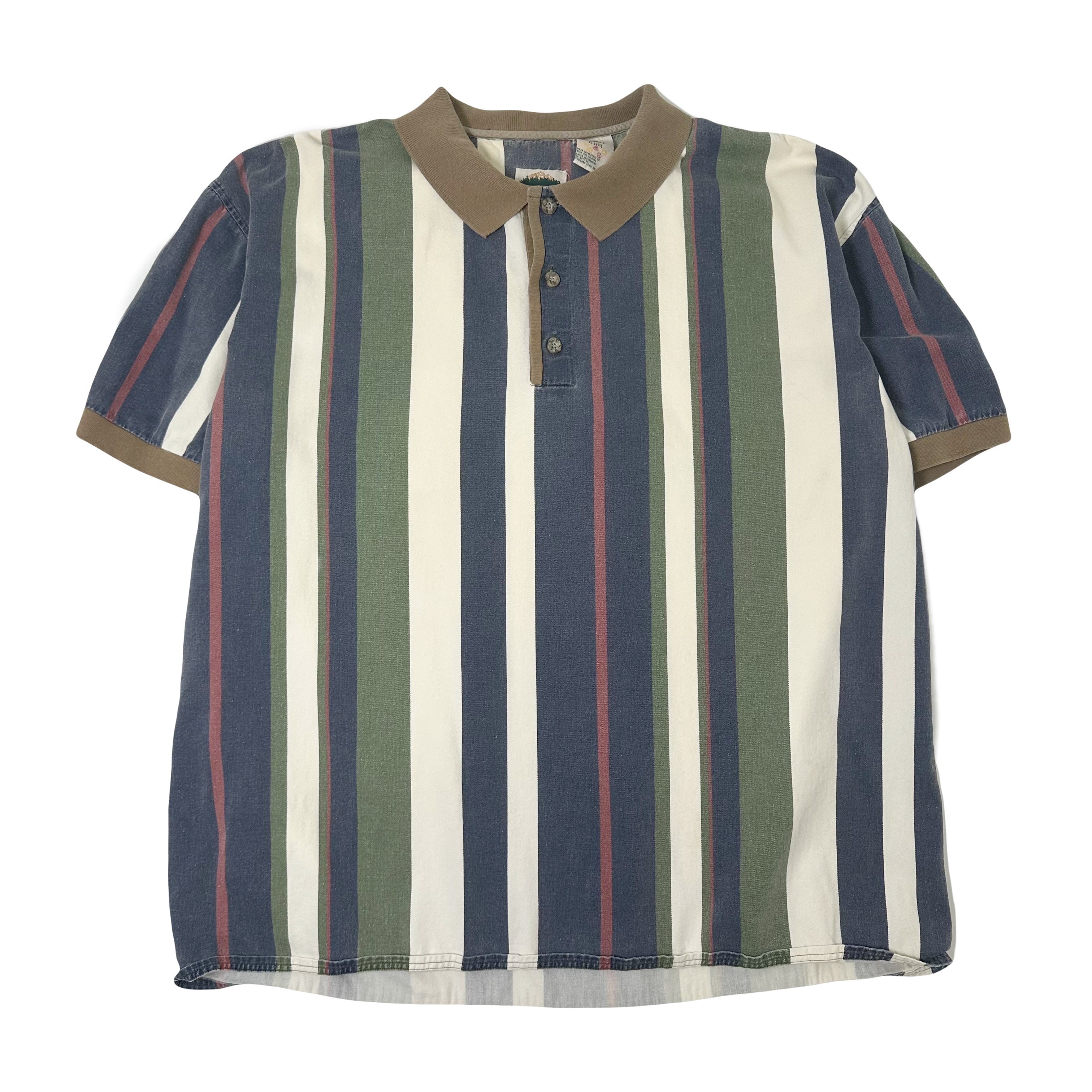 Vintage Northern Elements Striped Polo Shirt XL