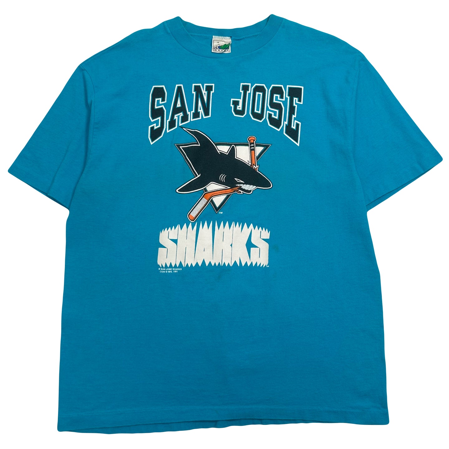 1991 NHL San Jose Sharks Graphic Tee L