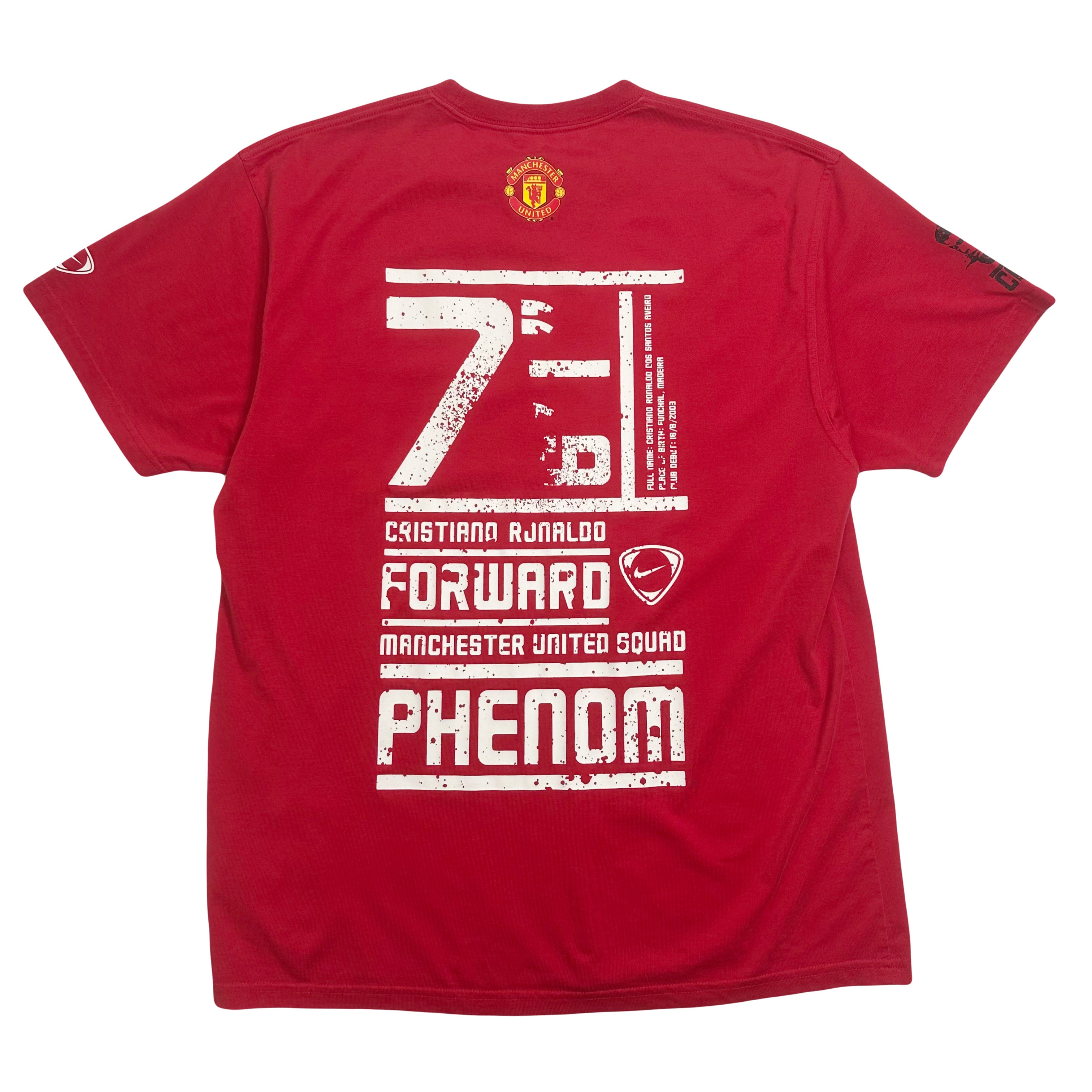 Nike CR7 Cristiano Ronaldo Manchester United Phenom Tee L