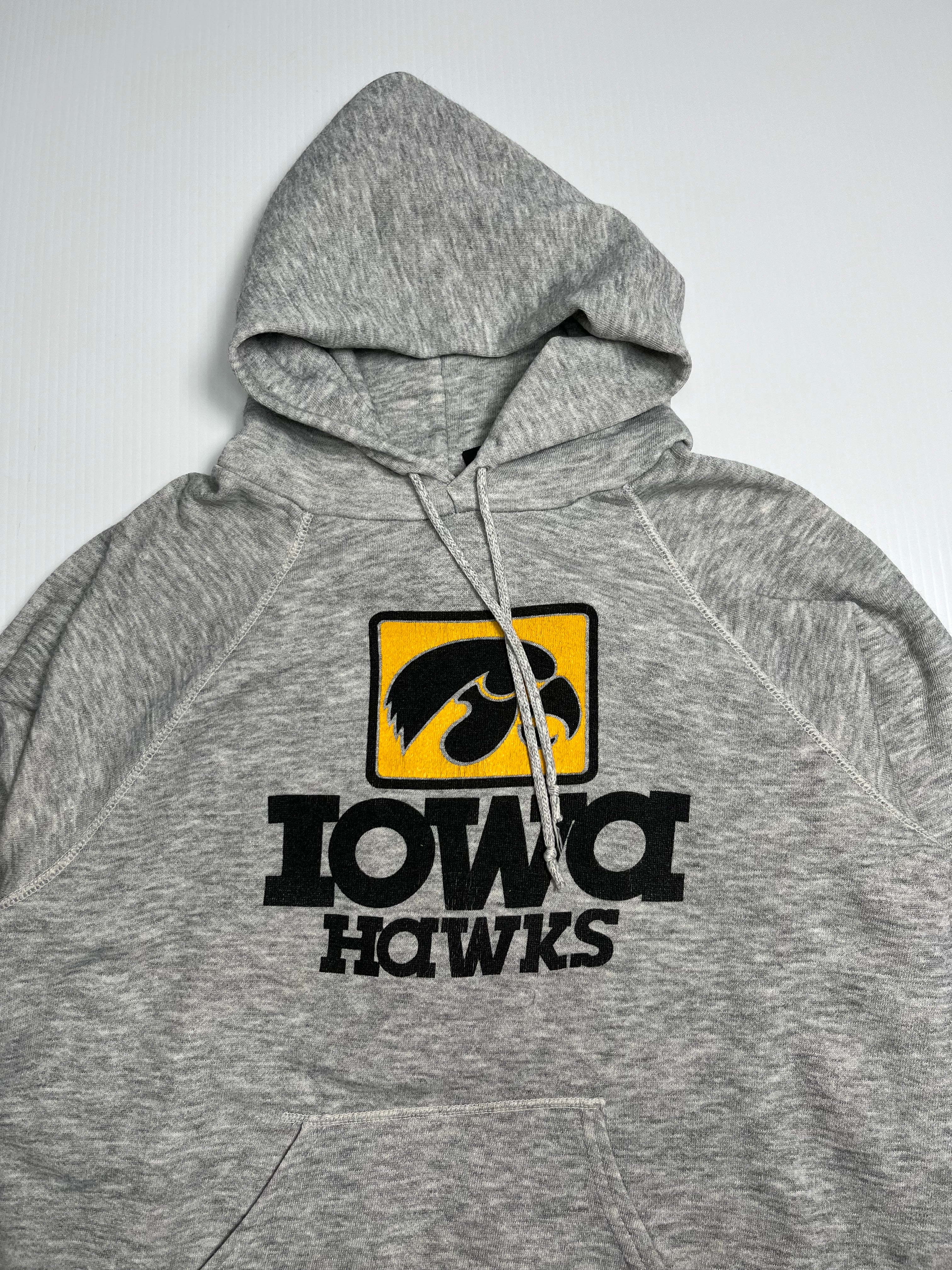 80s Iowa Hawks Hoodie L