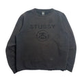 Stüssy Embroidered Logo Distressed Crewneck L