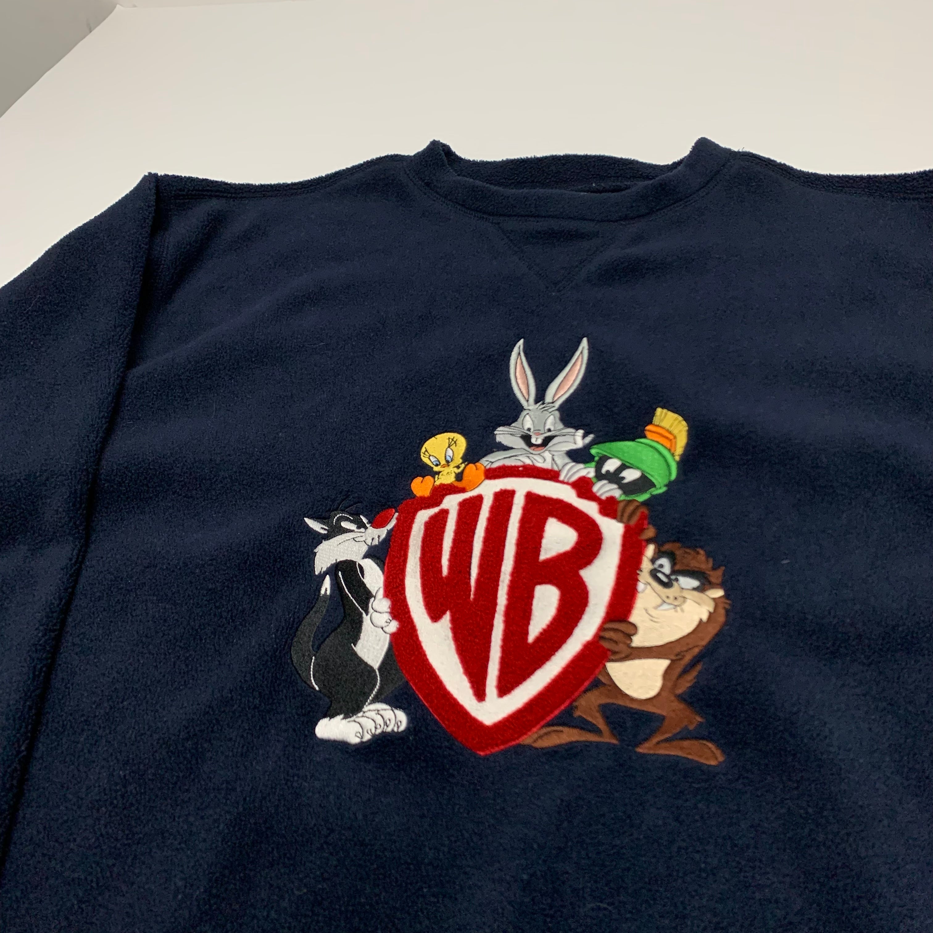 Y2K Fleece Warner Brothers Crewneck M