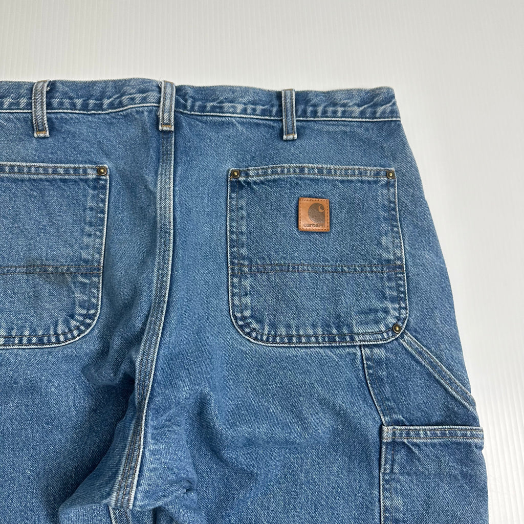 Vintage Carhartt Medium Wash Denim Double Knees 35x30