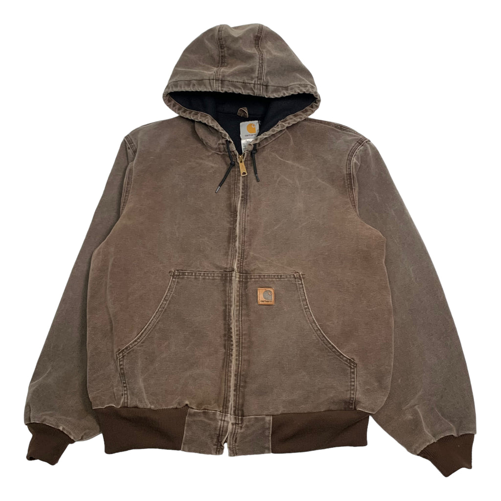 Carhartt Faded Brown Hooded Jacket L