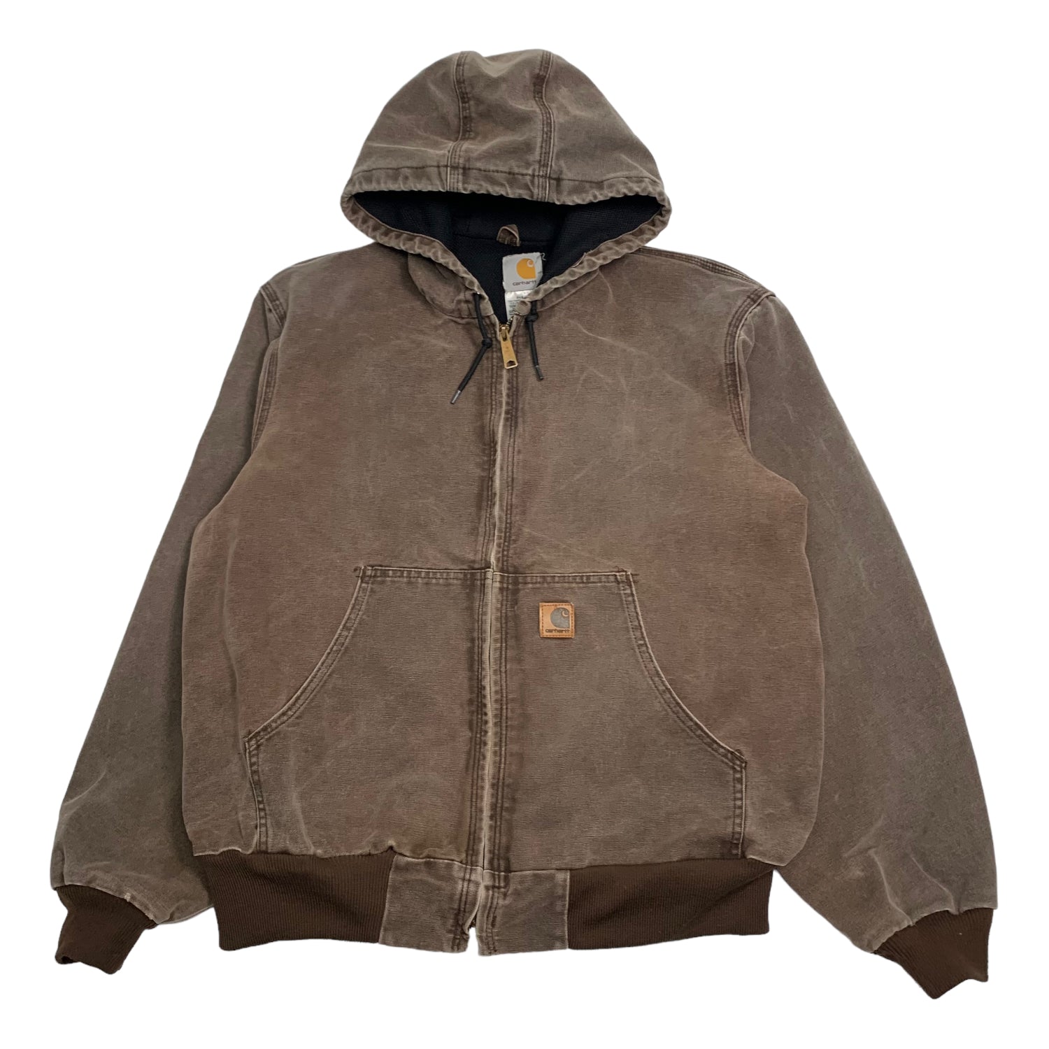 Carhartt Faded Brown Hooded Jacket L