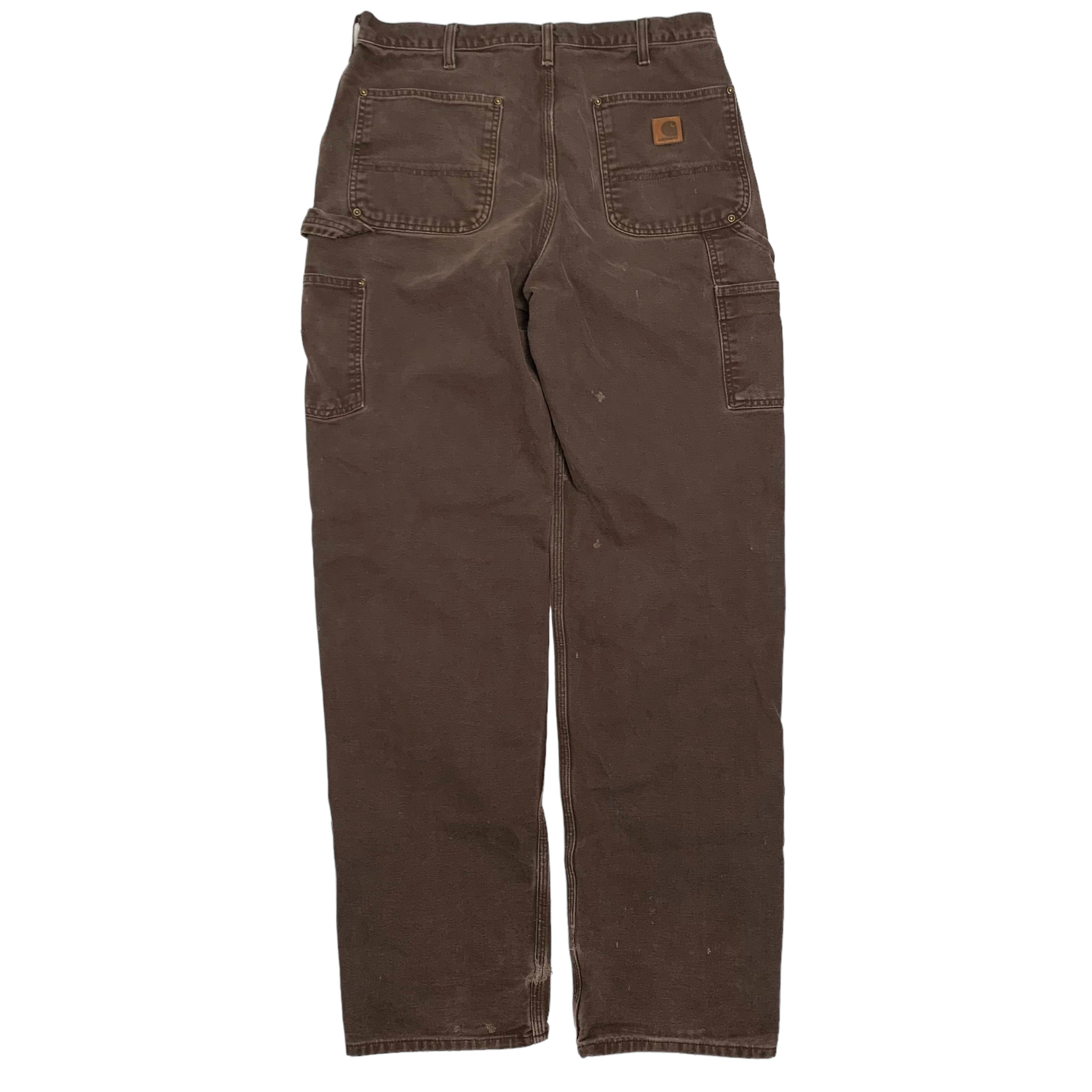 Brown Carhartt Repaired Double Knee Denim 32