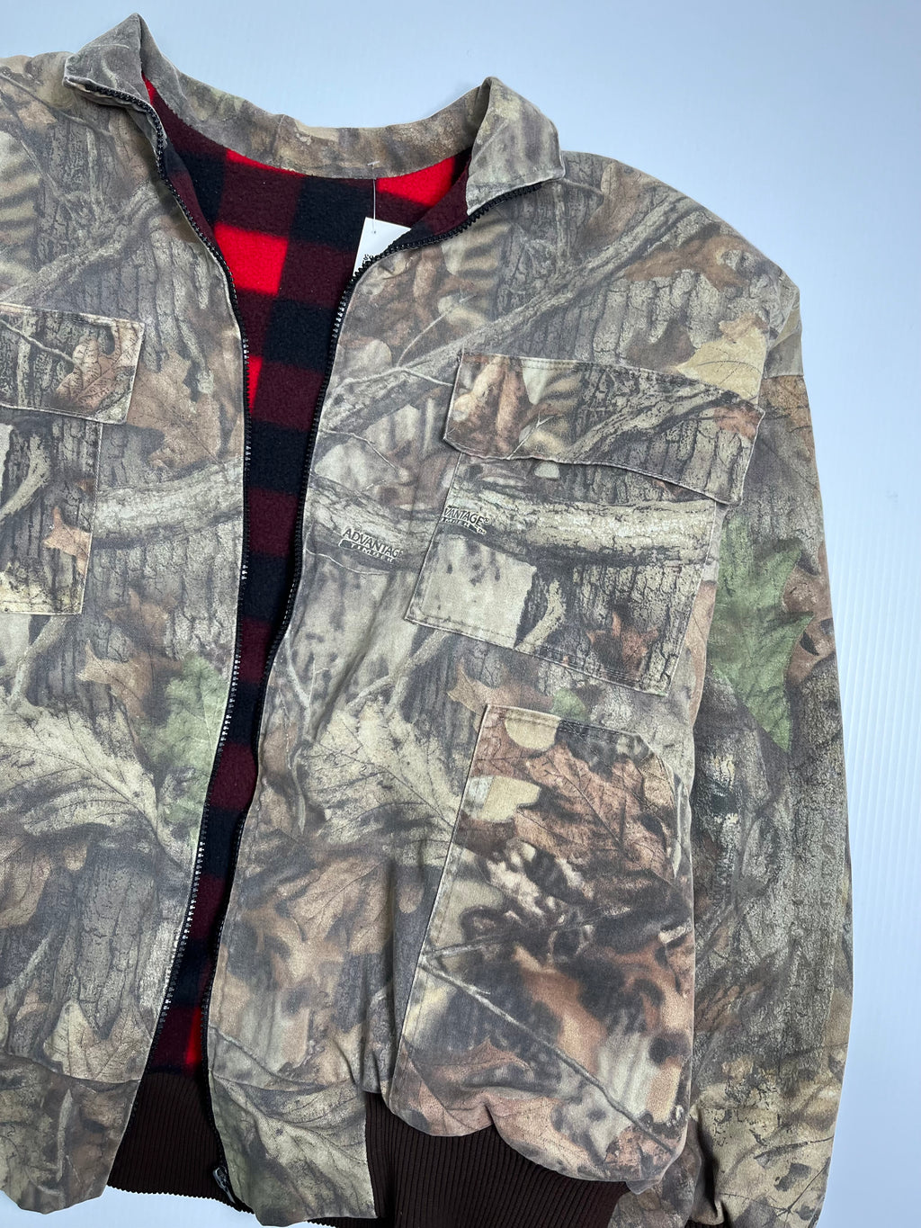 Realtree Camouflage Plaid Lined Jacket XL
