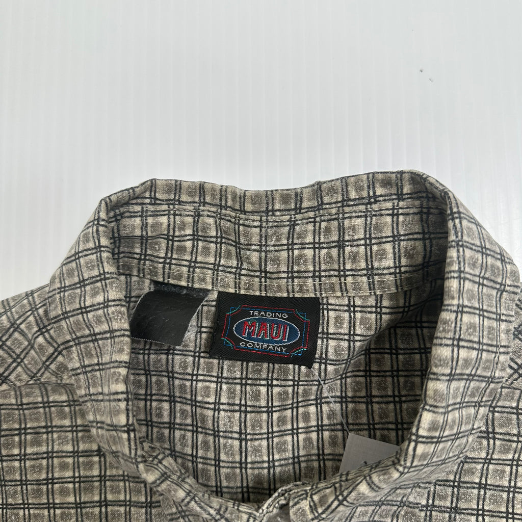 Vintage Maui Trading Company Plaid Short Sleeve Button Up XL