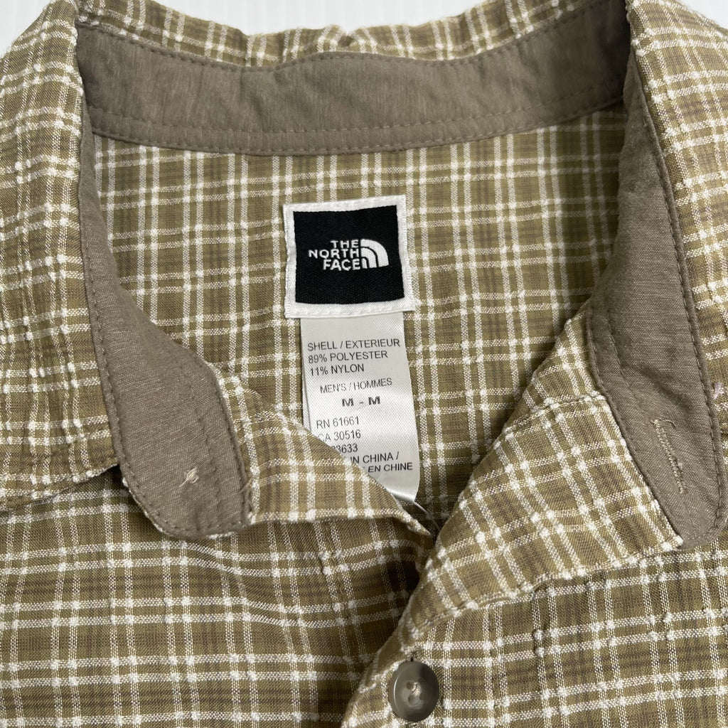 The North Face Plaid Short Sleeve Button Up Shirt M