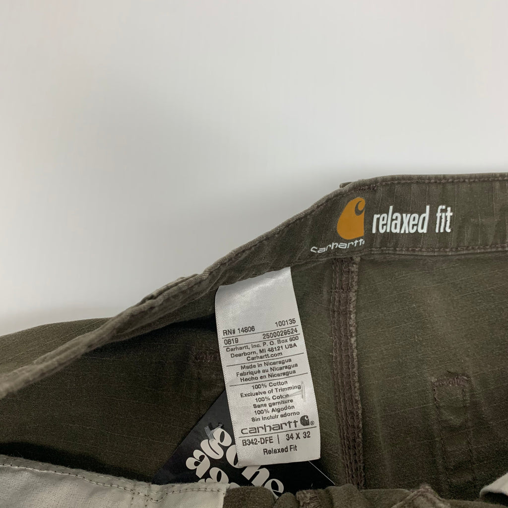 Carhartt Brown Ripstop Denim 34x32 0819