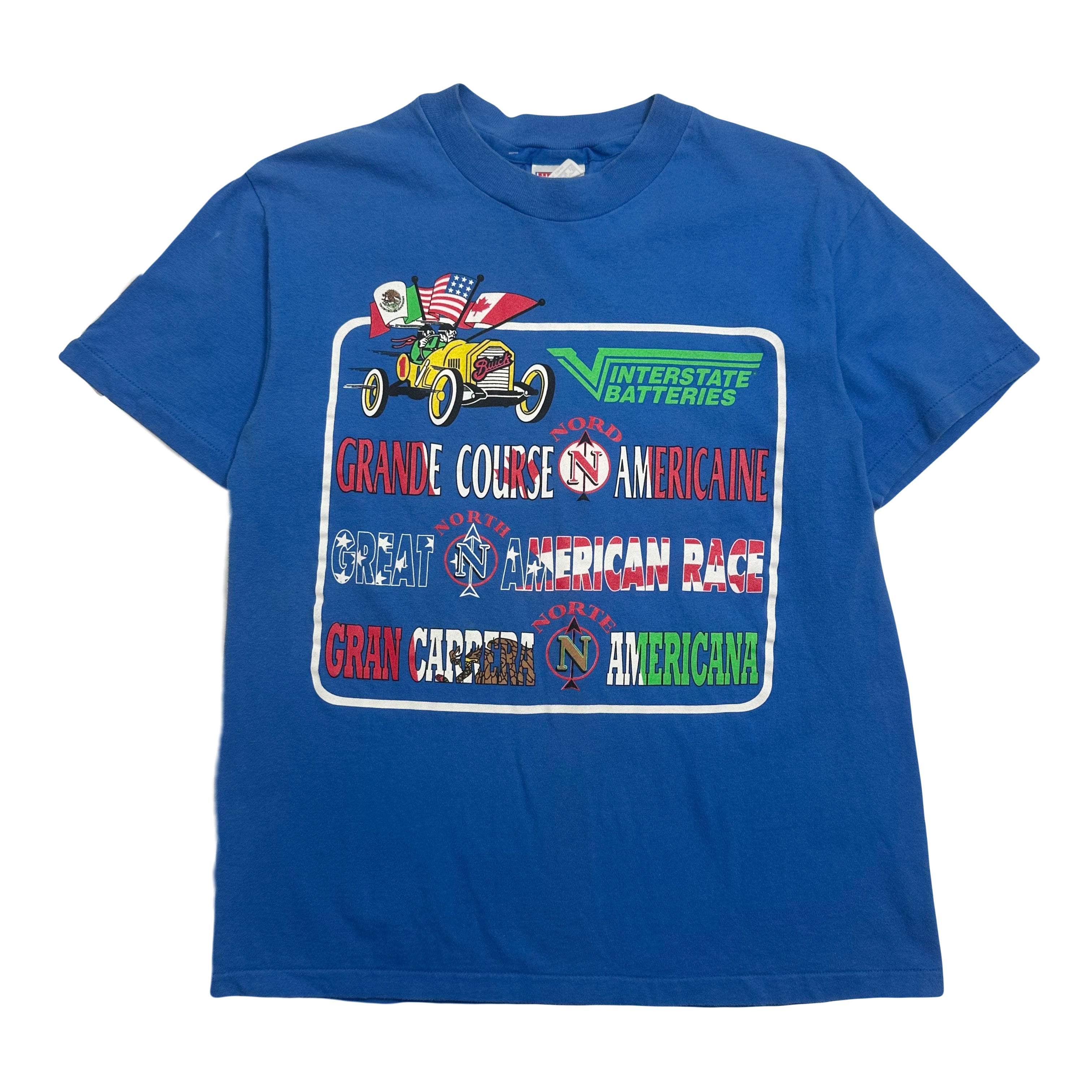 Vintage Interstate Batteries Great American Race Tee M