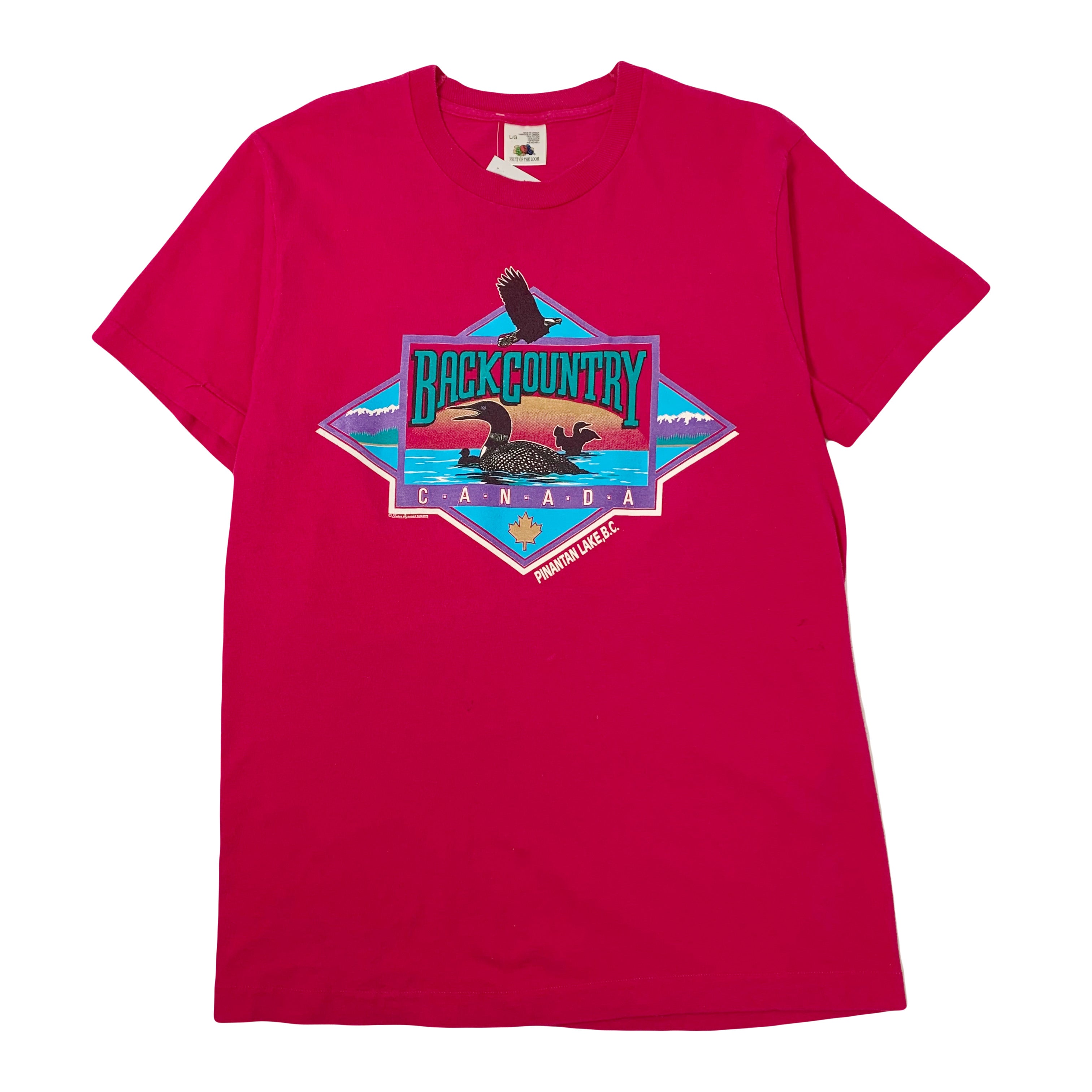 Vintage Back Country Canada Pinantan Lake Tee L
