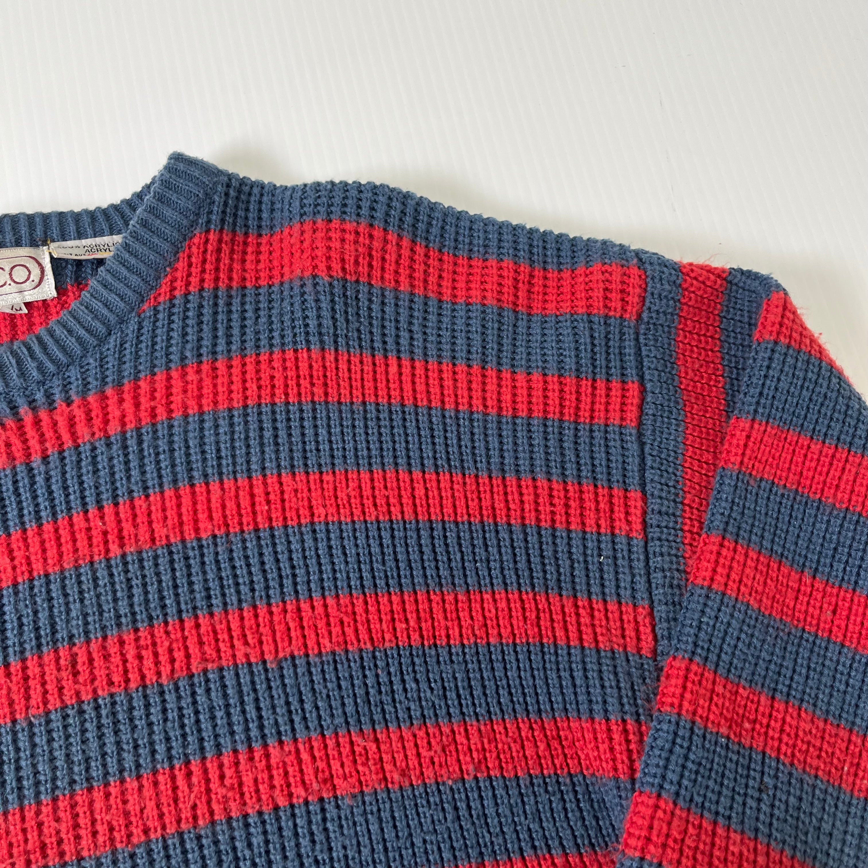 Vintage F.C.O. Striped Knit Sweater M