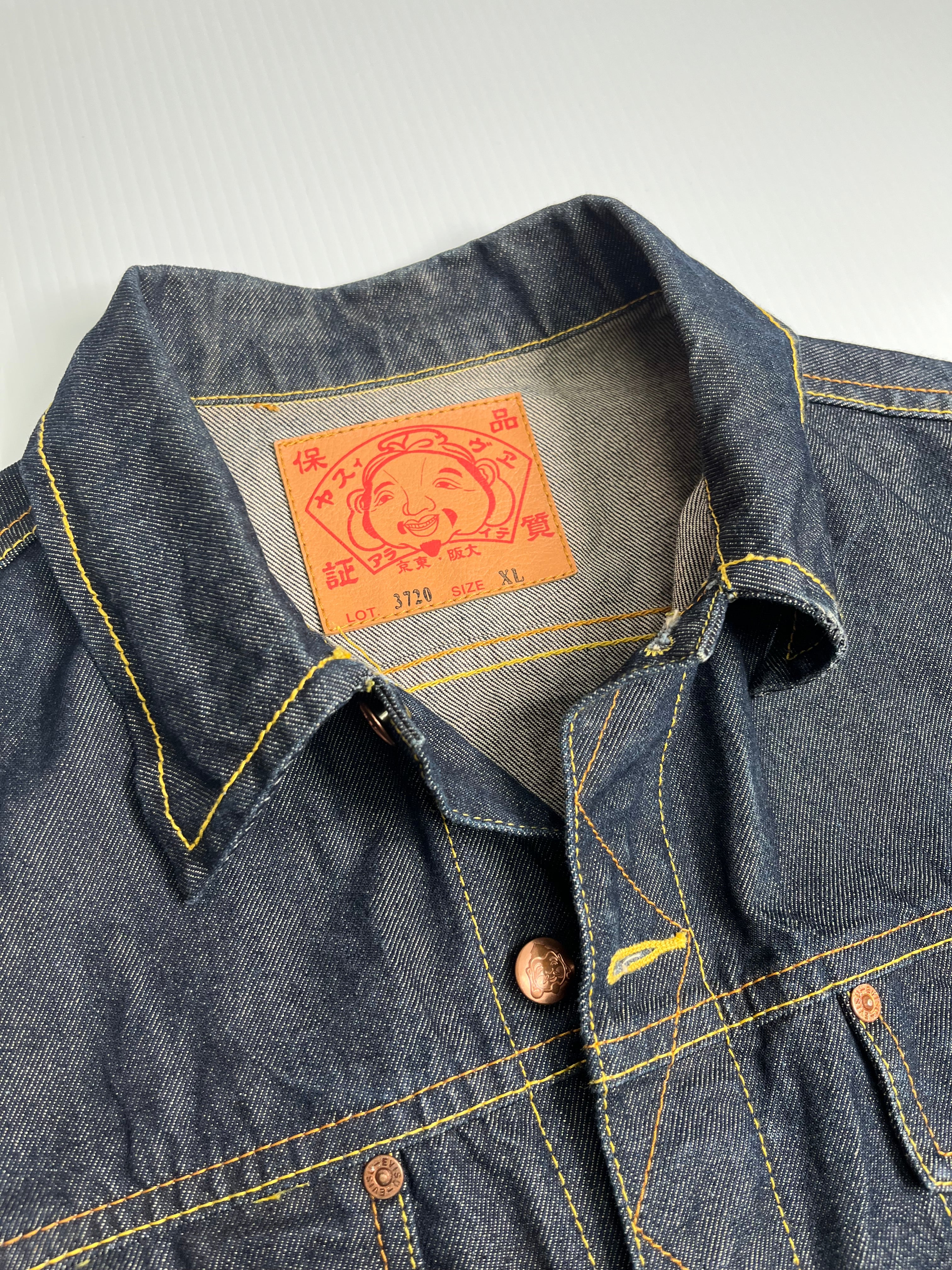 Evisu Maniacs Dark Wash Denim Jacket Women's XL