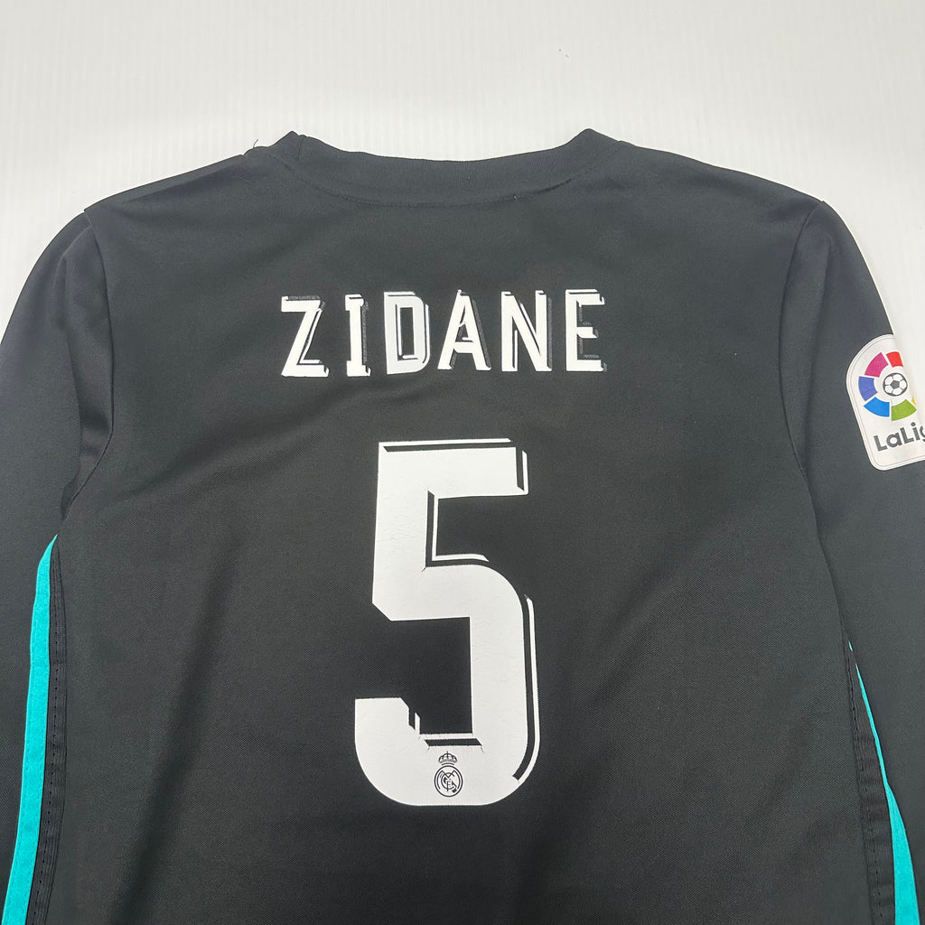 2017-18 Adidas Real Madrid Zidane #5 Away Kit Youth L
