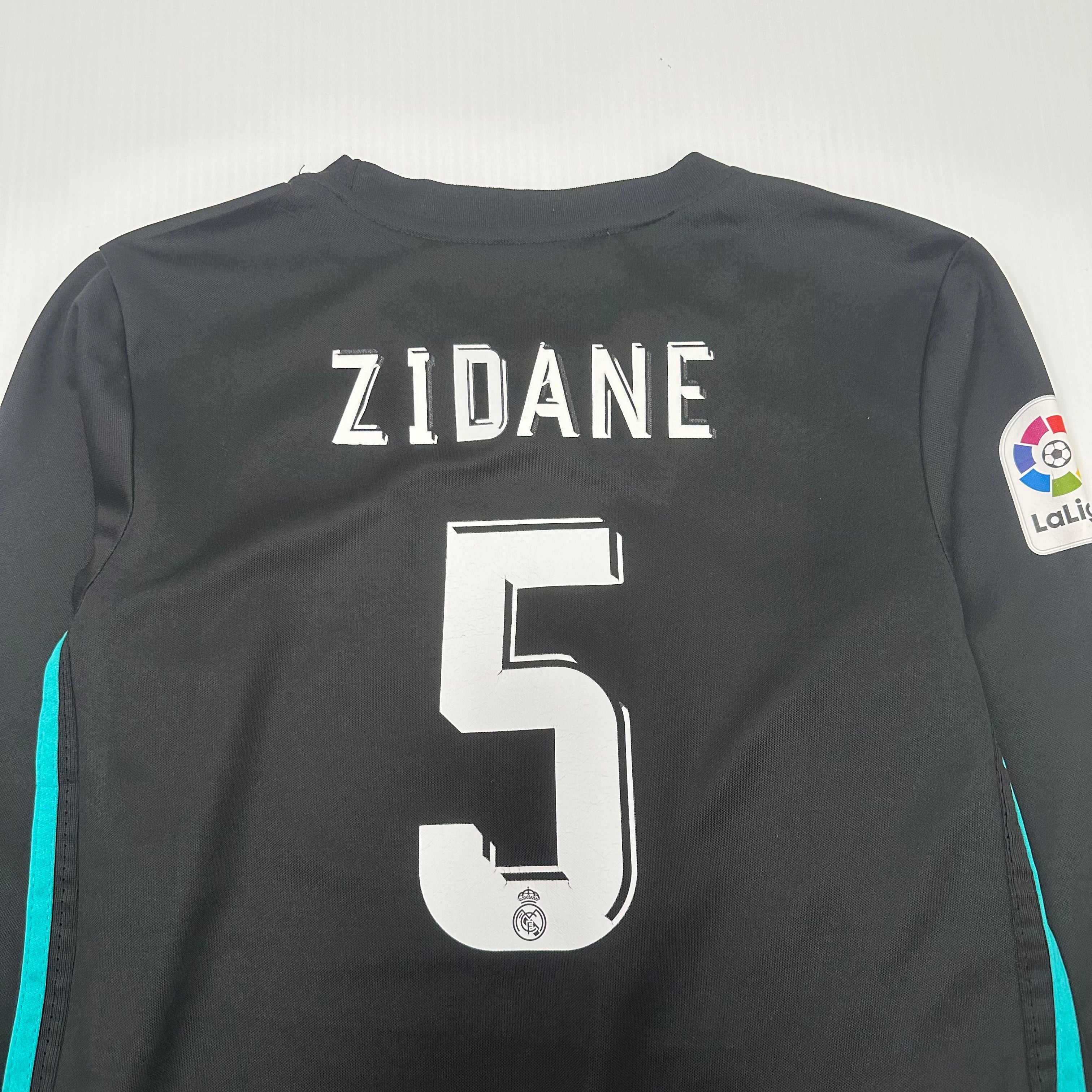 2017-18 Adidas Real Madrid Zidane #5 Away Kit Youth L