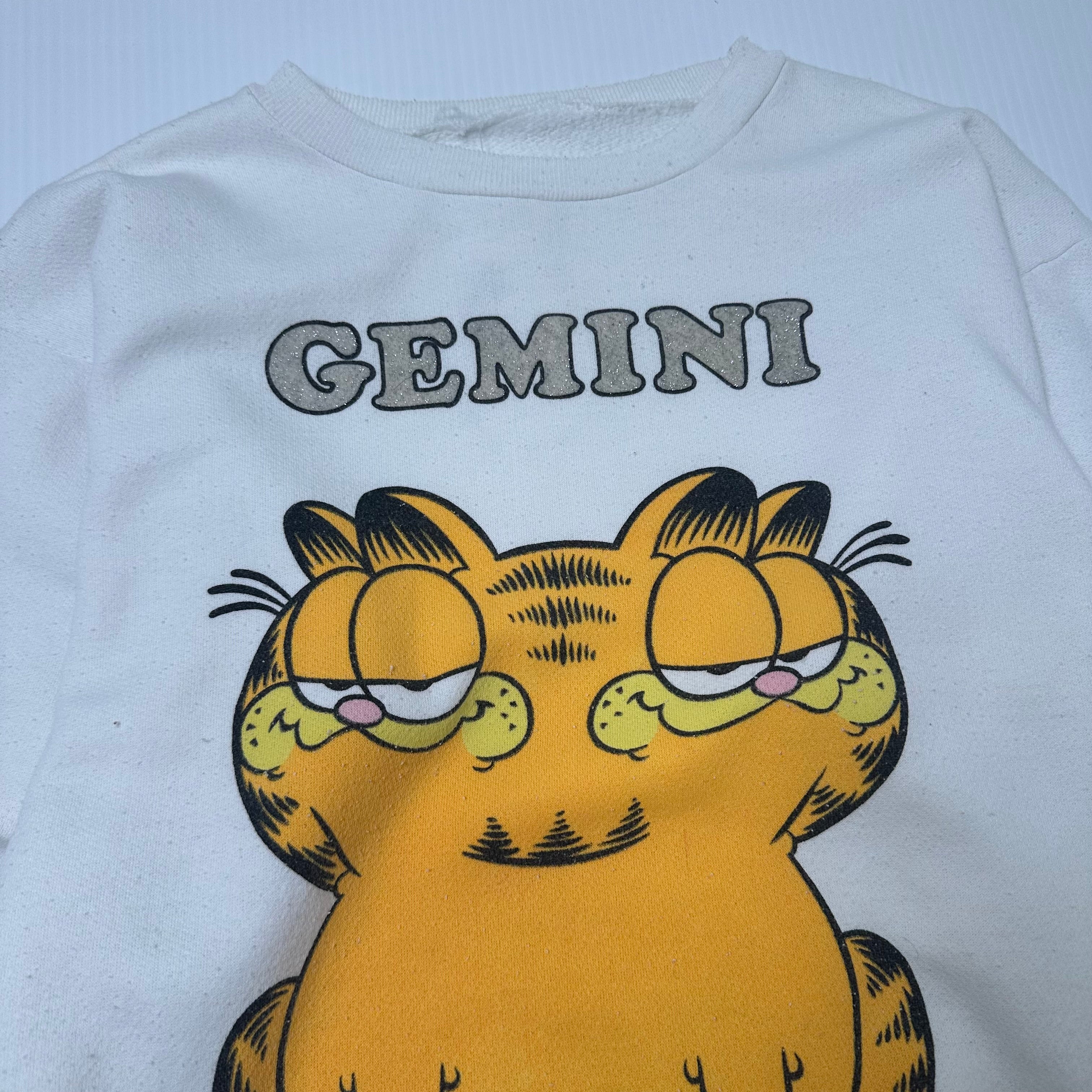Vintage Garfield Gemini Star Sign Graphic Crewneck XS
