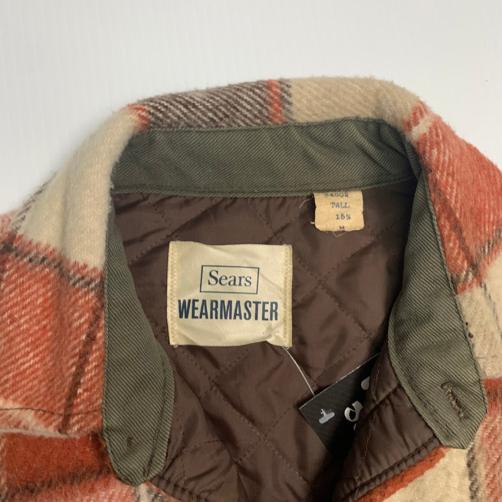 Vintage Orange Plaid Sears Shacket M