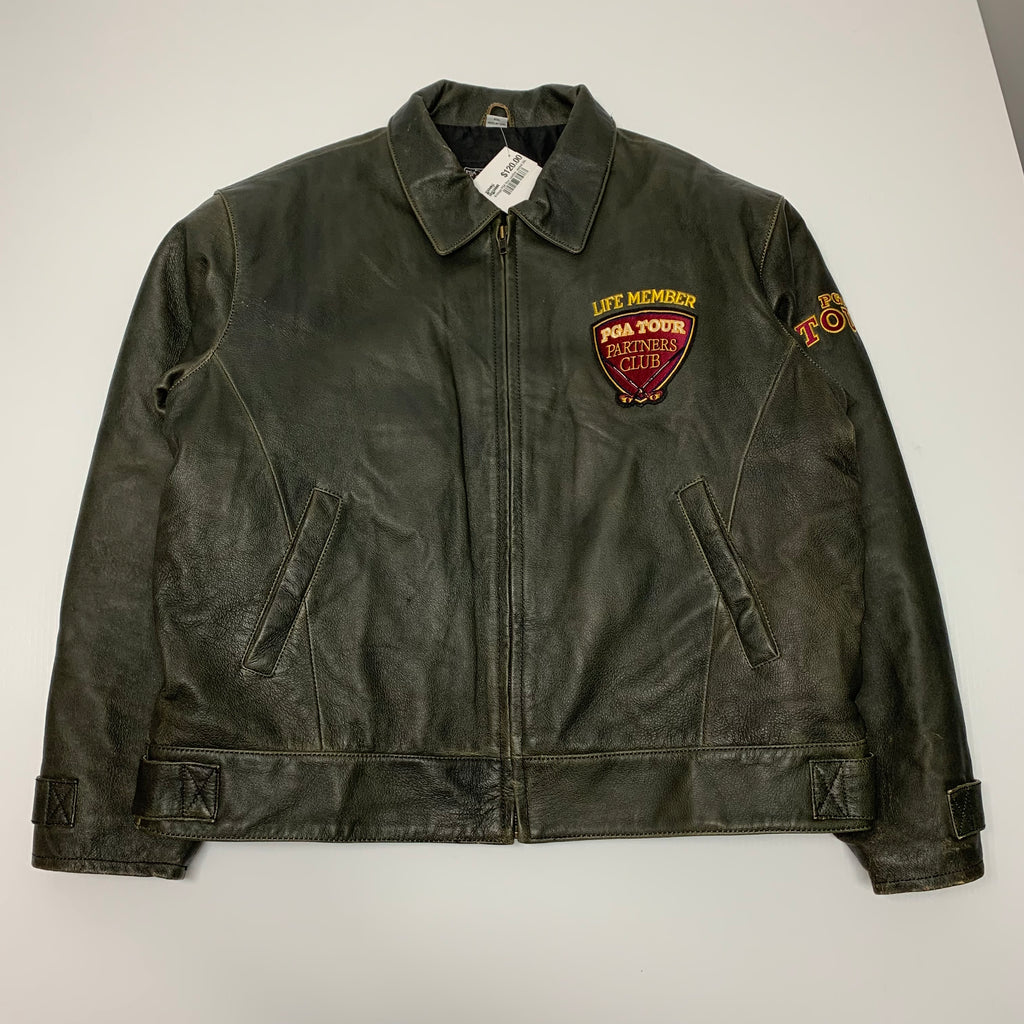 Vintage PGA Tour Leather Jacket XXL