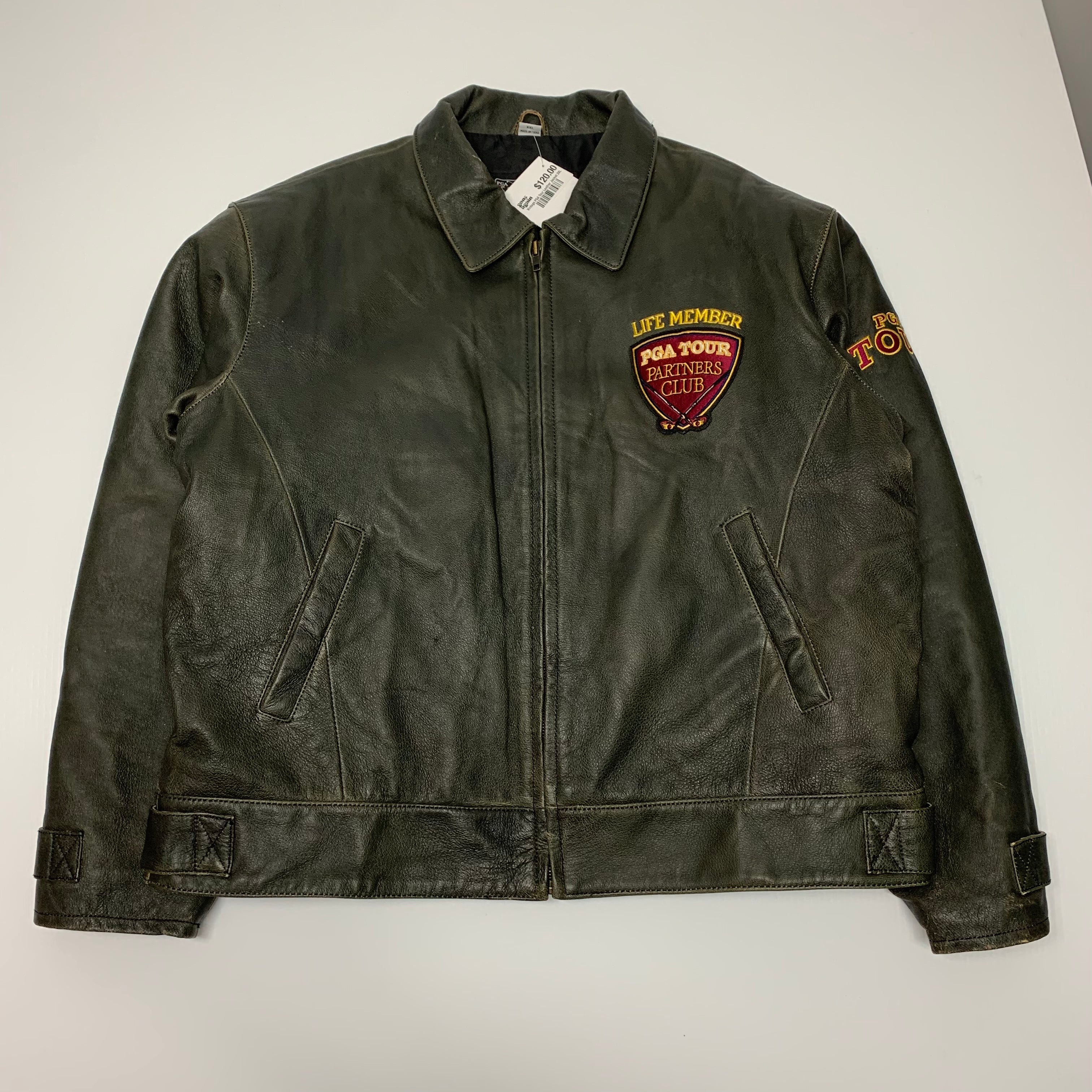 Vintage PGA Tour Leather Jacket XXL