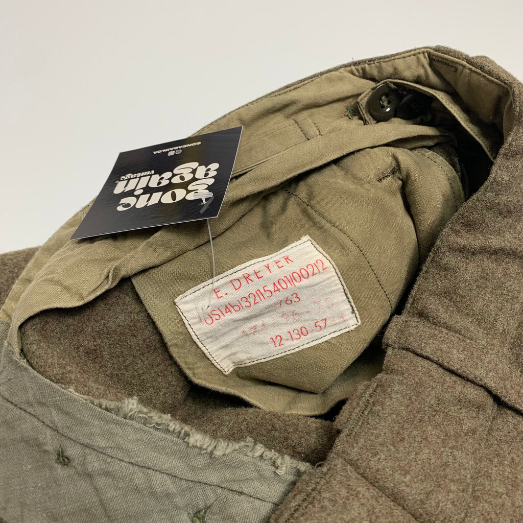 1963 Wool E. Dreyer Combat Trousers 36