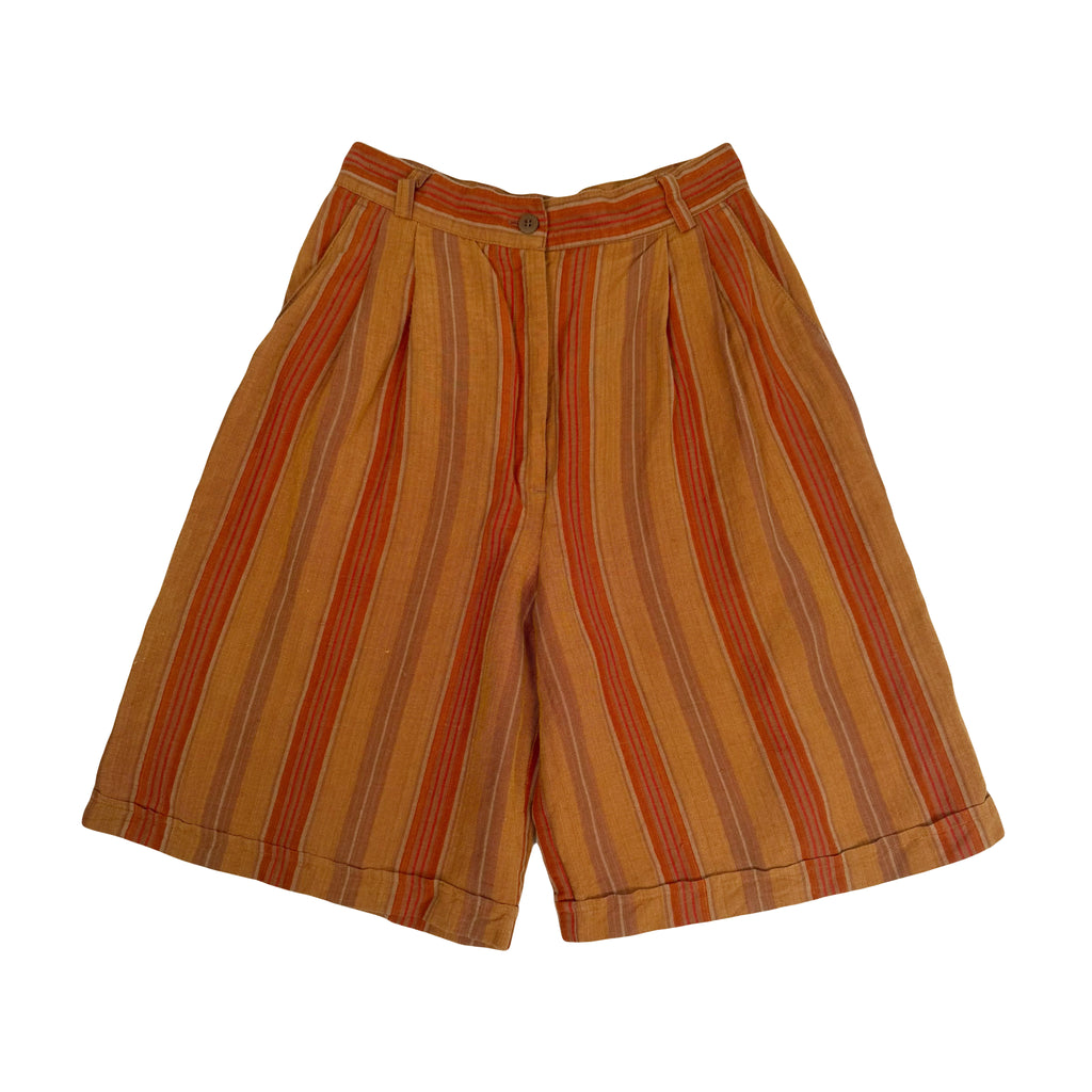 Vintage Daniel Hechter Striped Pleated Baggy Shorts Women's 6