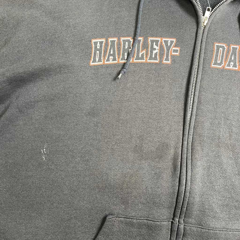 Vintage Harley Davidson Vancouver Flame Zip Hoodie XXL