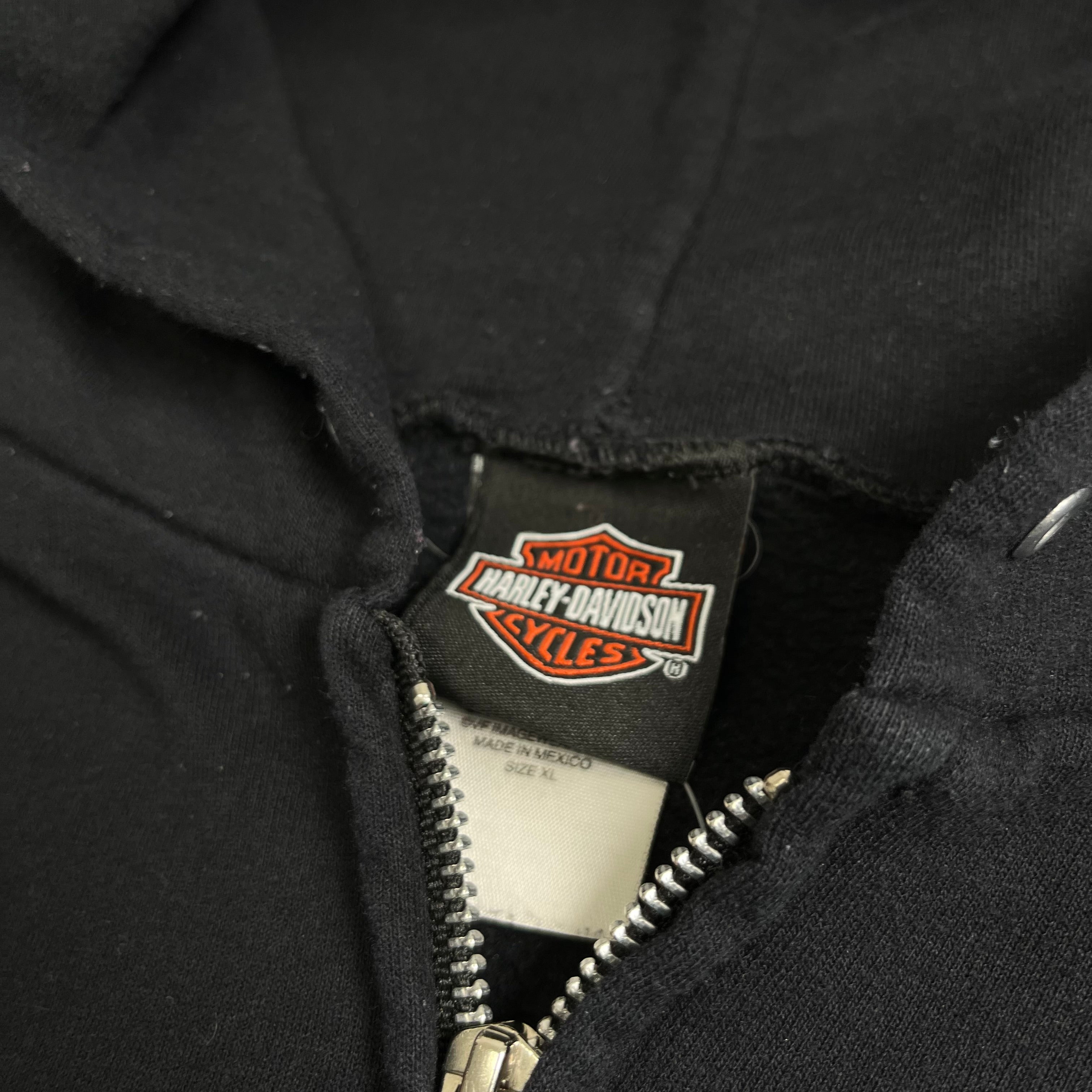 Vintage Harley Davidson California Flames Zip Hoodie XL