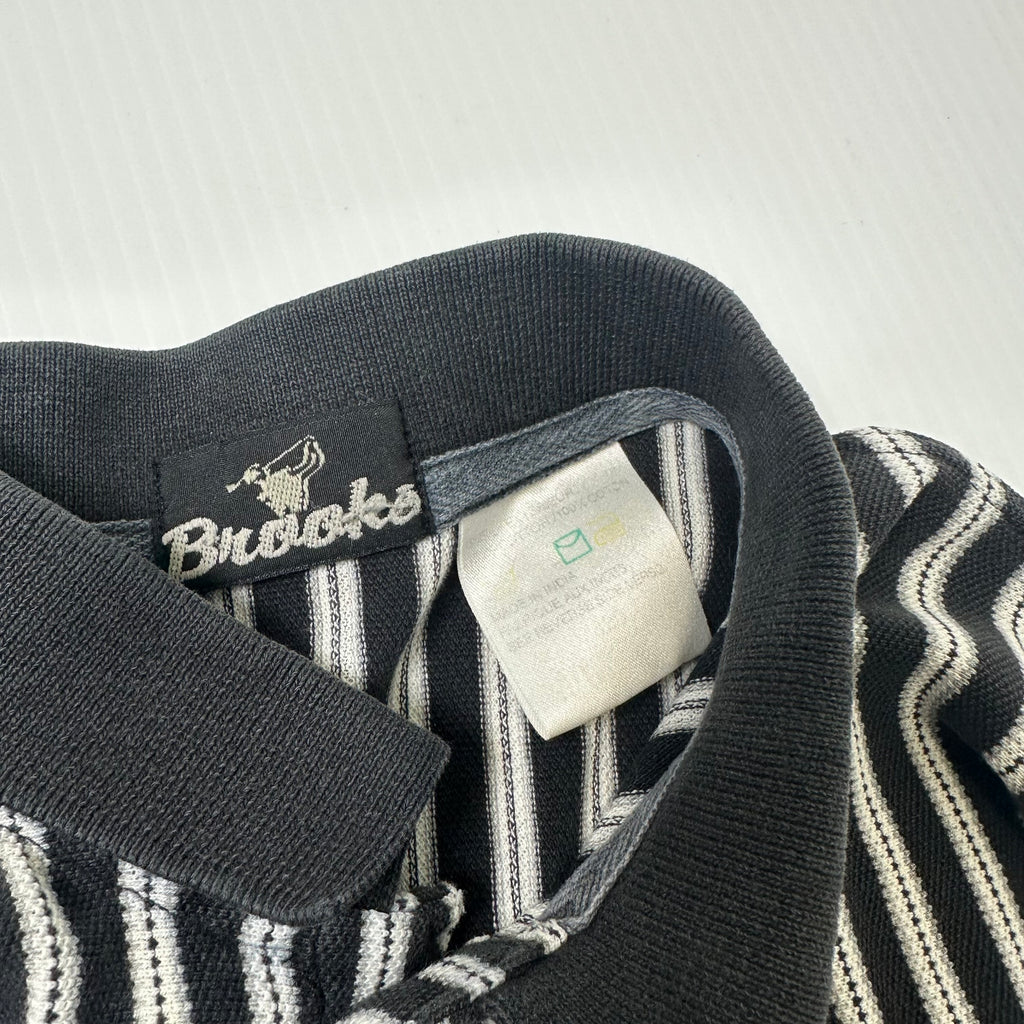 Vintage Brooks Striped Golf Polo Shirt L