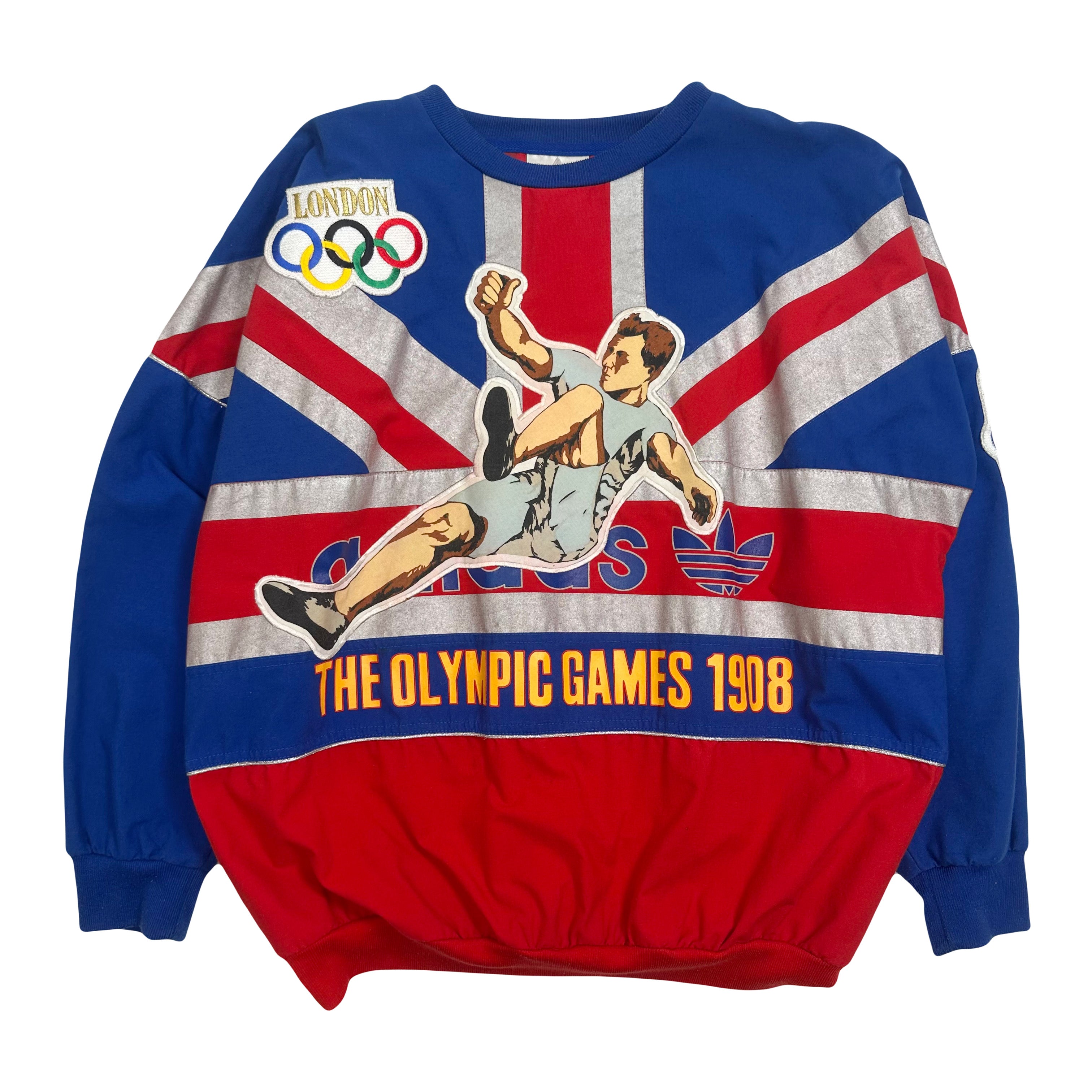 80s Adidas Olympic Games London AOP Crewneck L