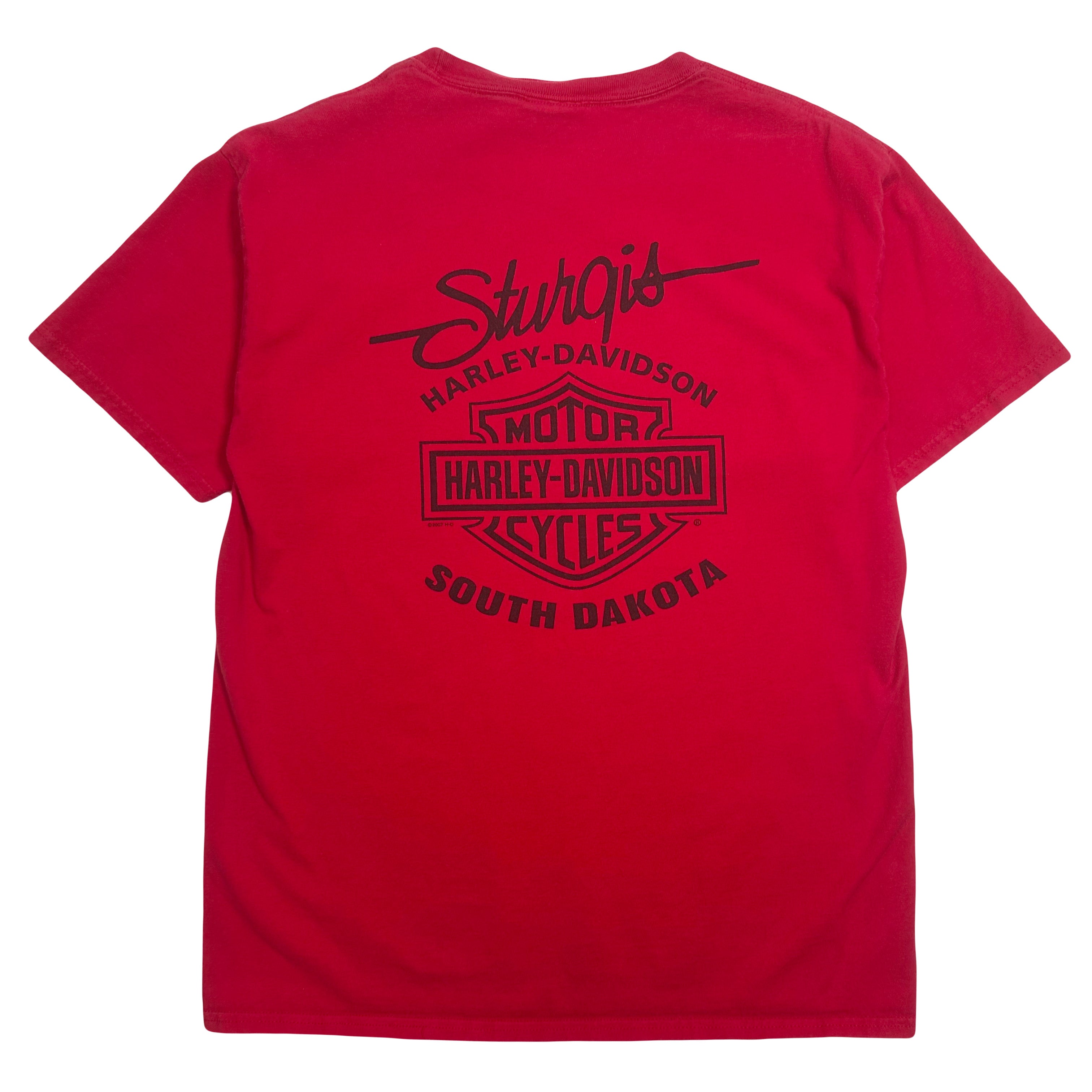 Harley Davison Red Hot Sturgis South Dakota Graphic Tee M