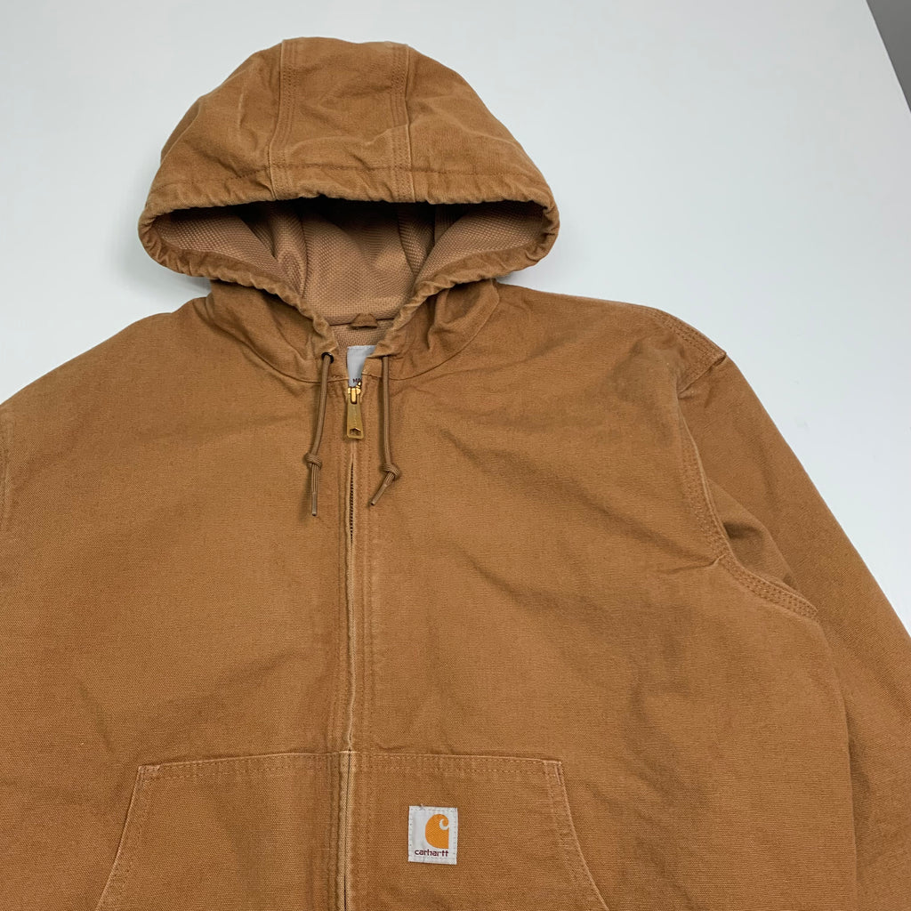 Carhartt Tan Hooded Jacket L