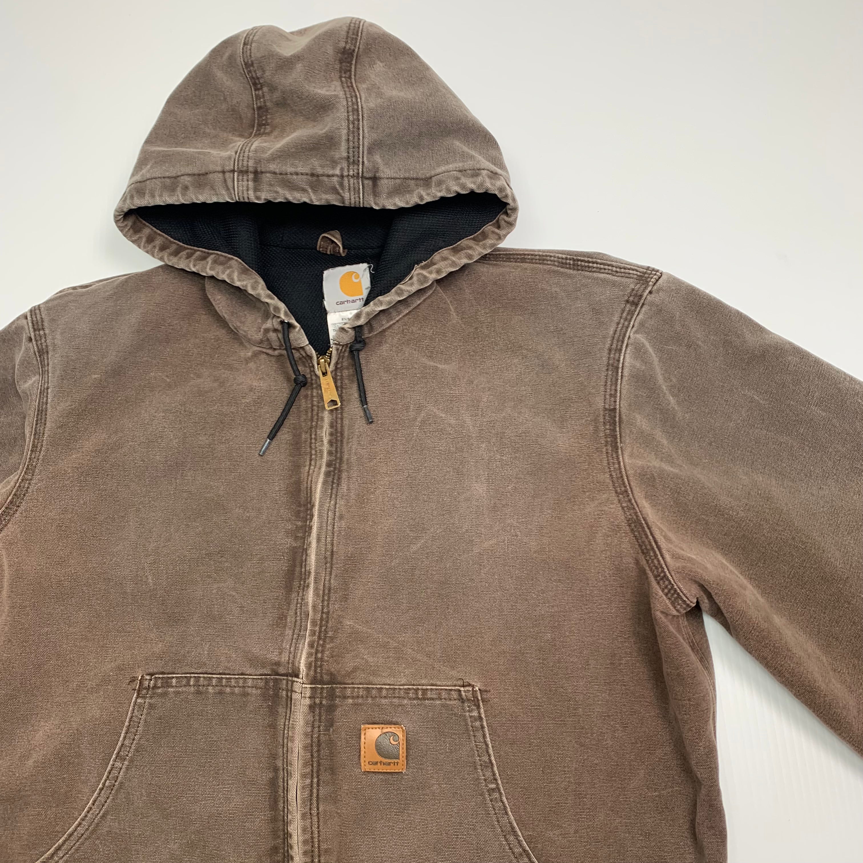 Carhartt Faded Brown Hooded Jacket L