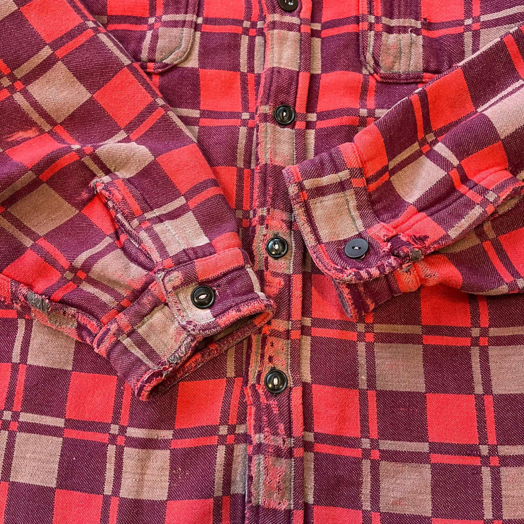 Vintage Champion Mackinaw Plaid Flannel Shirt L