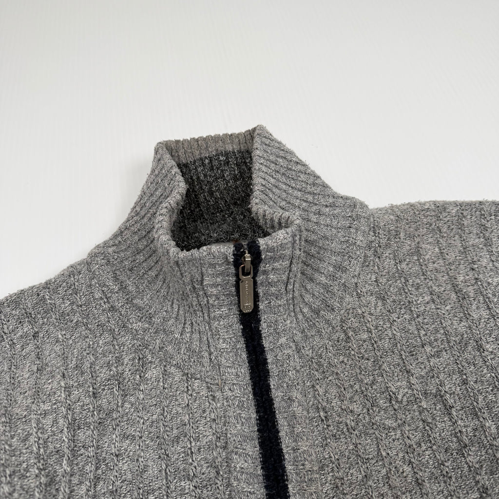 Sergio Louis Plaid Lined Full Zip Sweater L