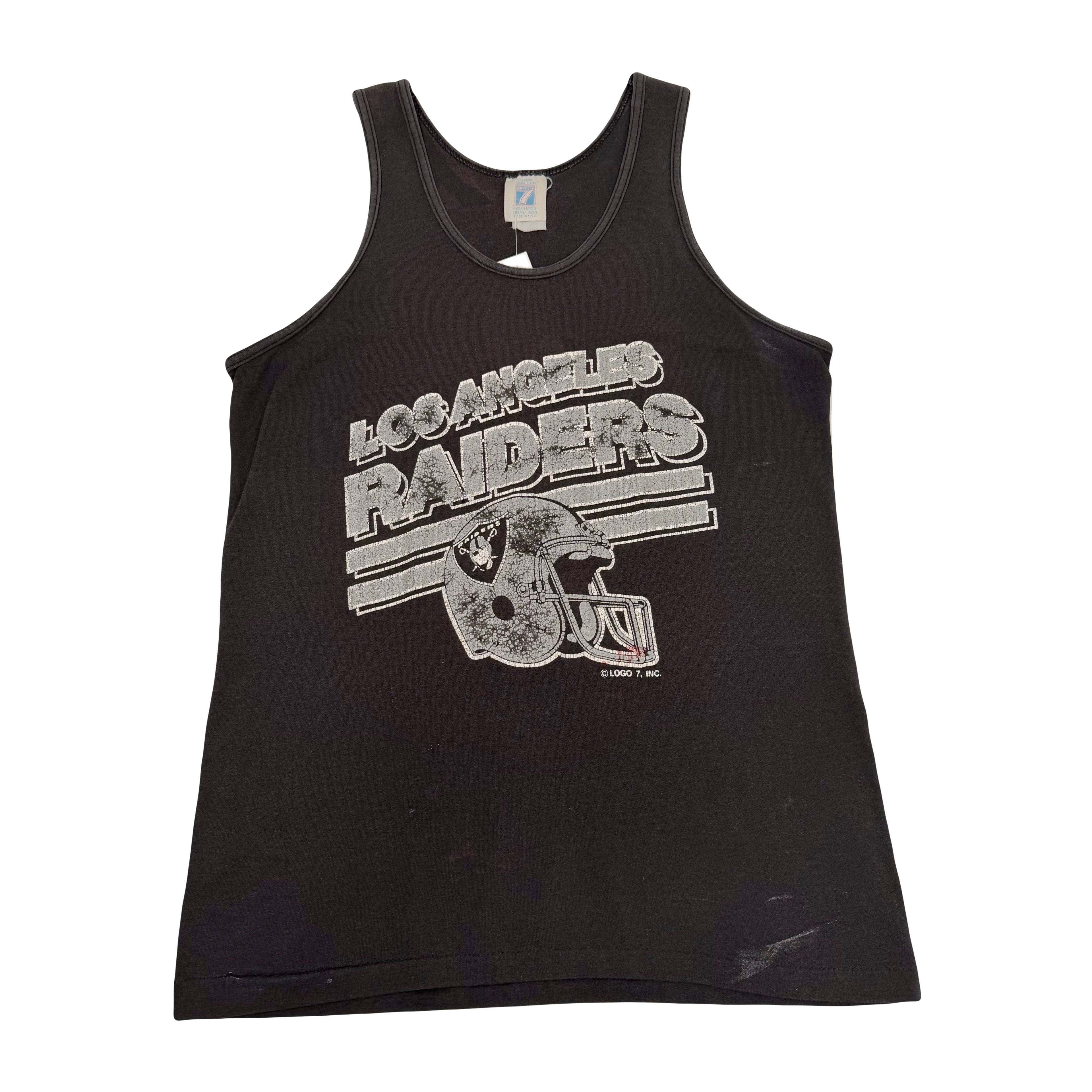 Vintage Logo 7 Los Angeles Raiders Tank Top S