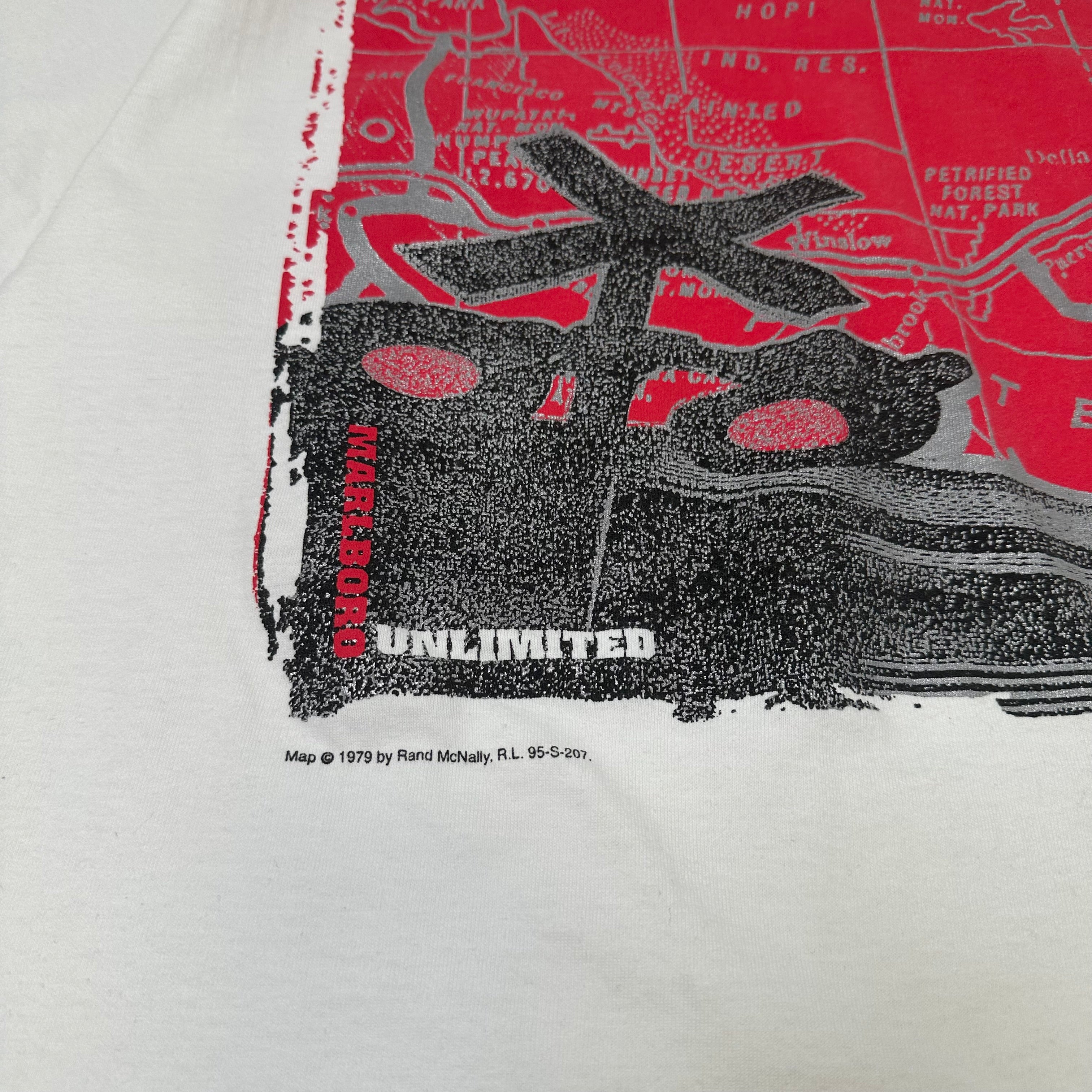 Vintage Marlboro Unlimited Map Graphic Tee XL