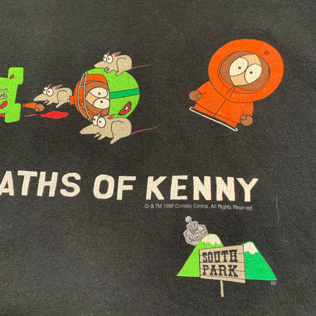 1998 South Park The Many Deaths Of Kenny Tee XL