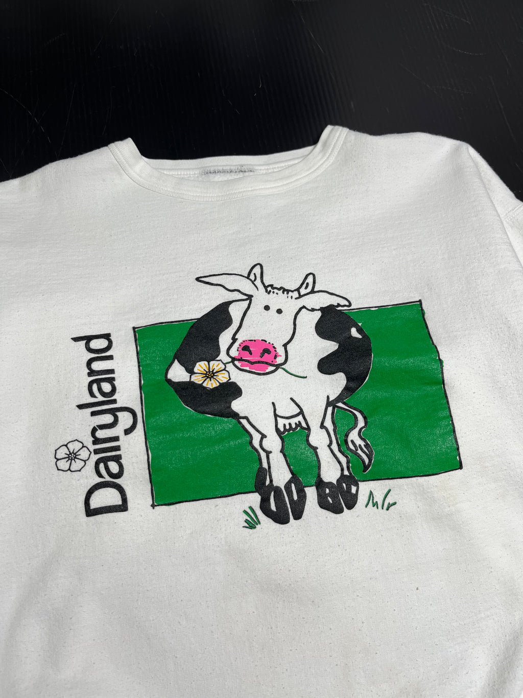Vintage Dairyland Cow Crewneck M